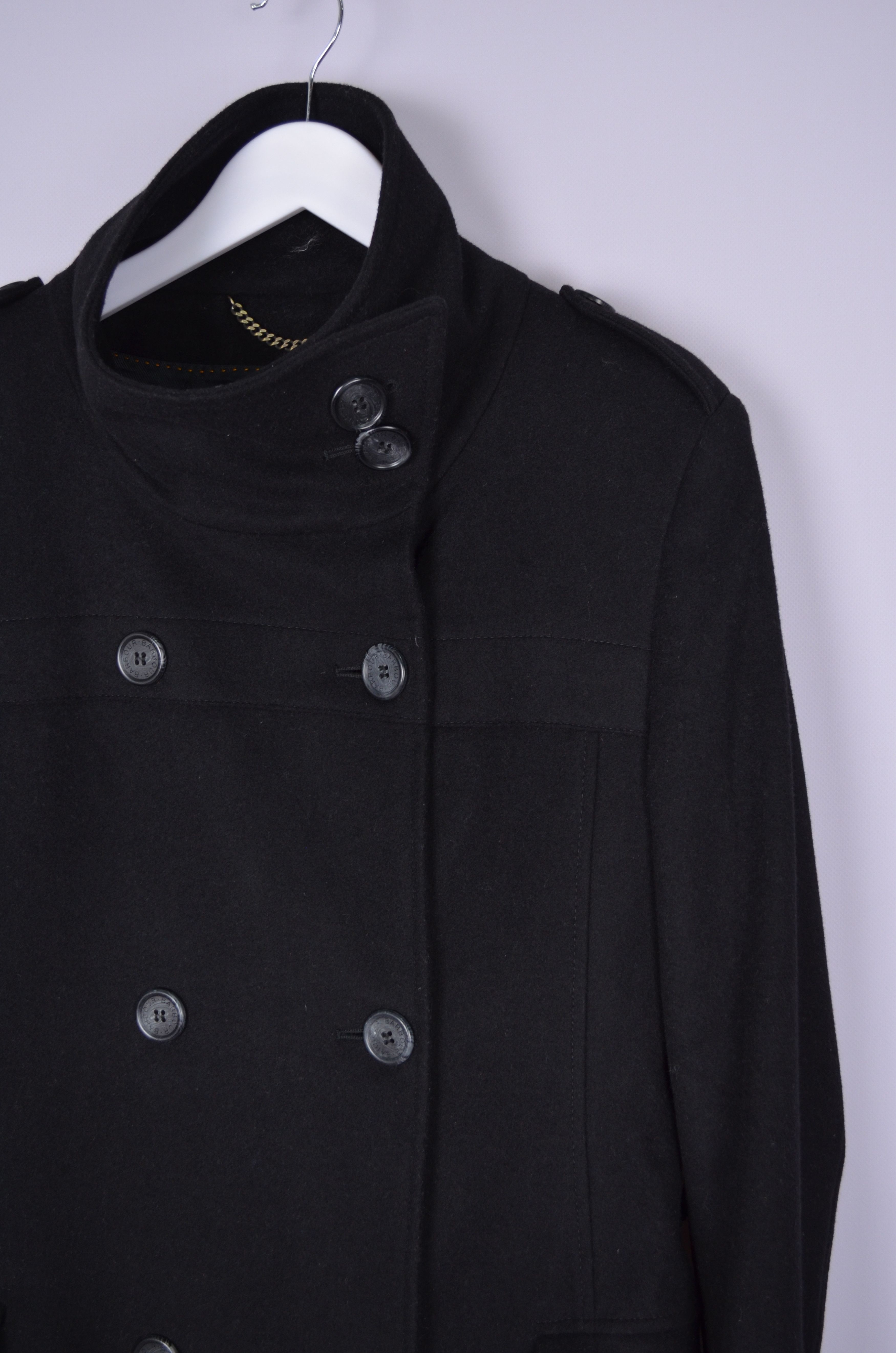 Barbour × Designer Barbour Madge Coat Jacket Wool and Cashmere UK10 US6 NO BELT Size M / US 6-8 / IT 42-44 - 3 Thumbnail