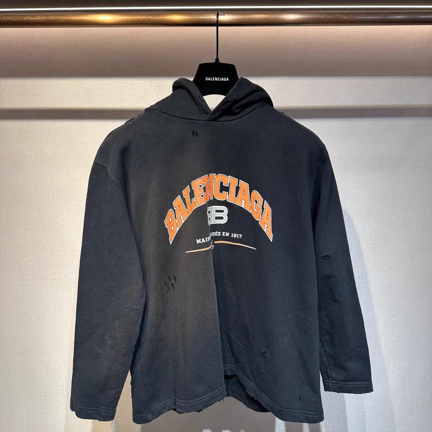 Balenciaga S Balenciaga BB Scissors Distressed Hoodie New Tags Size US S / EU 44-46 / 1 - 1 Thumbnail