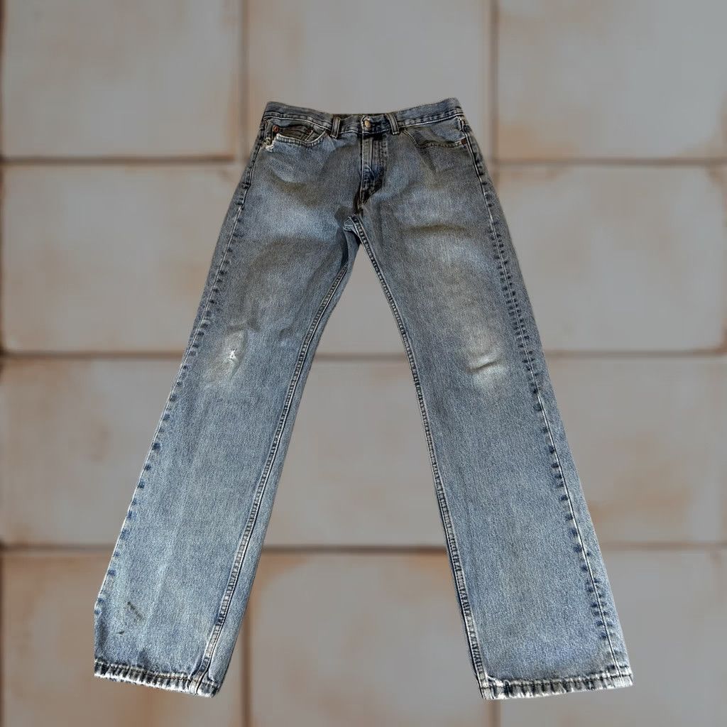 Levi's Levi's 505 Jeans Men 33x34 Regular Fit Straight Light Blue Denim Pockets Zip Fly Size US 33 - 1 Thumbnail