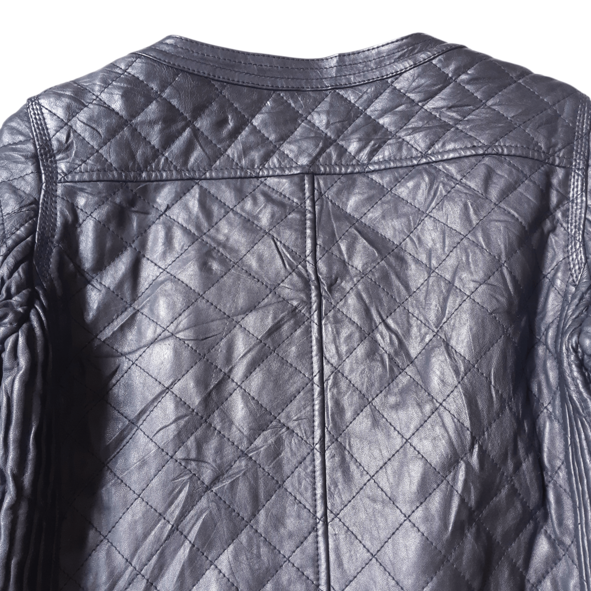 Enchantment Enchantement Japan Quilted Lambskin Leather Biker Jacket Size XS / US 0-2 / IT 36-38 - 10 Thumbnail