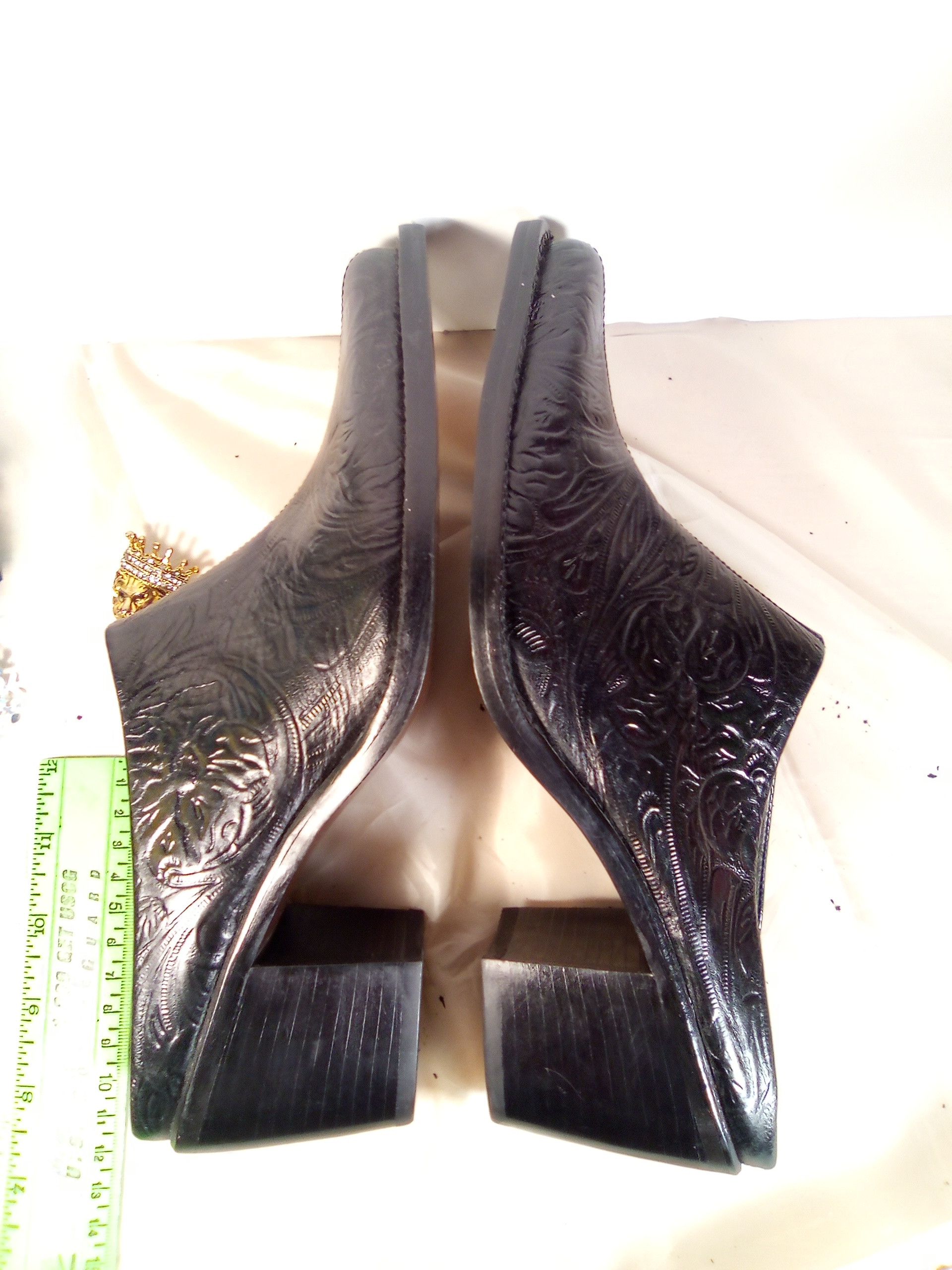 Other GIANNI BINI LEATHER BLACK SLIDER MULE W/INNER PEELING SZ 7M Size US 7 / IT 37 - 11 Thumbnail