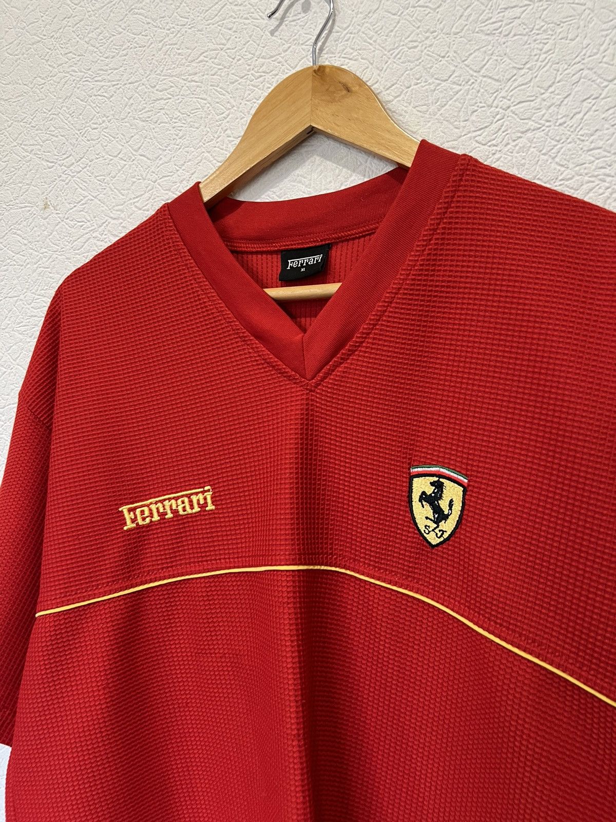 Ferrari × Vintage Vintage Ferrari Oversized T Shirt Red Racing Size US XL / EU 56 / 4 - 2 Thumbnail