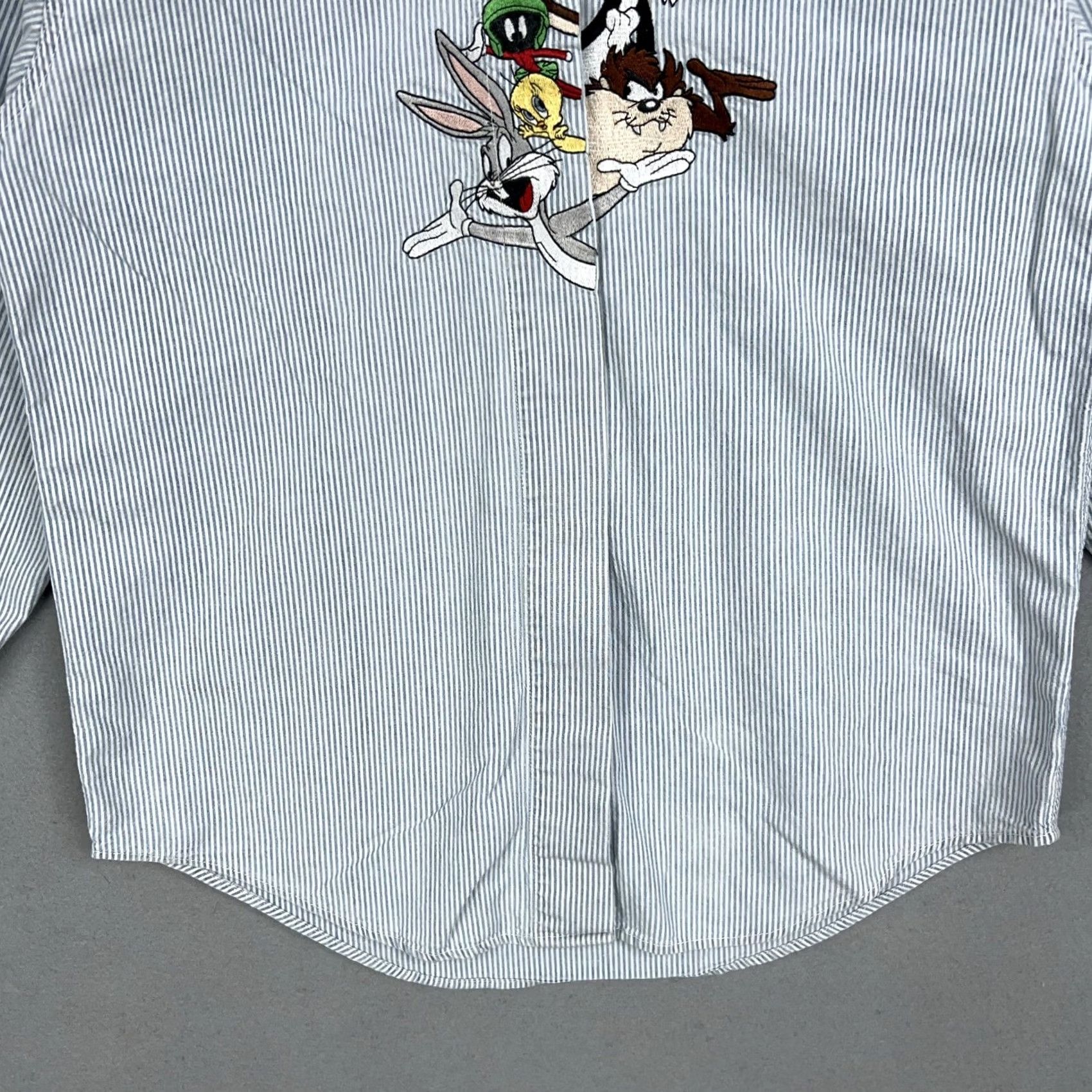 Vintage VINTAGE Warner Bros Shirt Small Striped Looney Tunes Bugs Taz Tweety Sylvester Womens Size S / US 4 / IT 40 - 3 Thumbnail