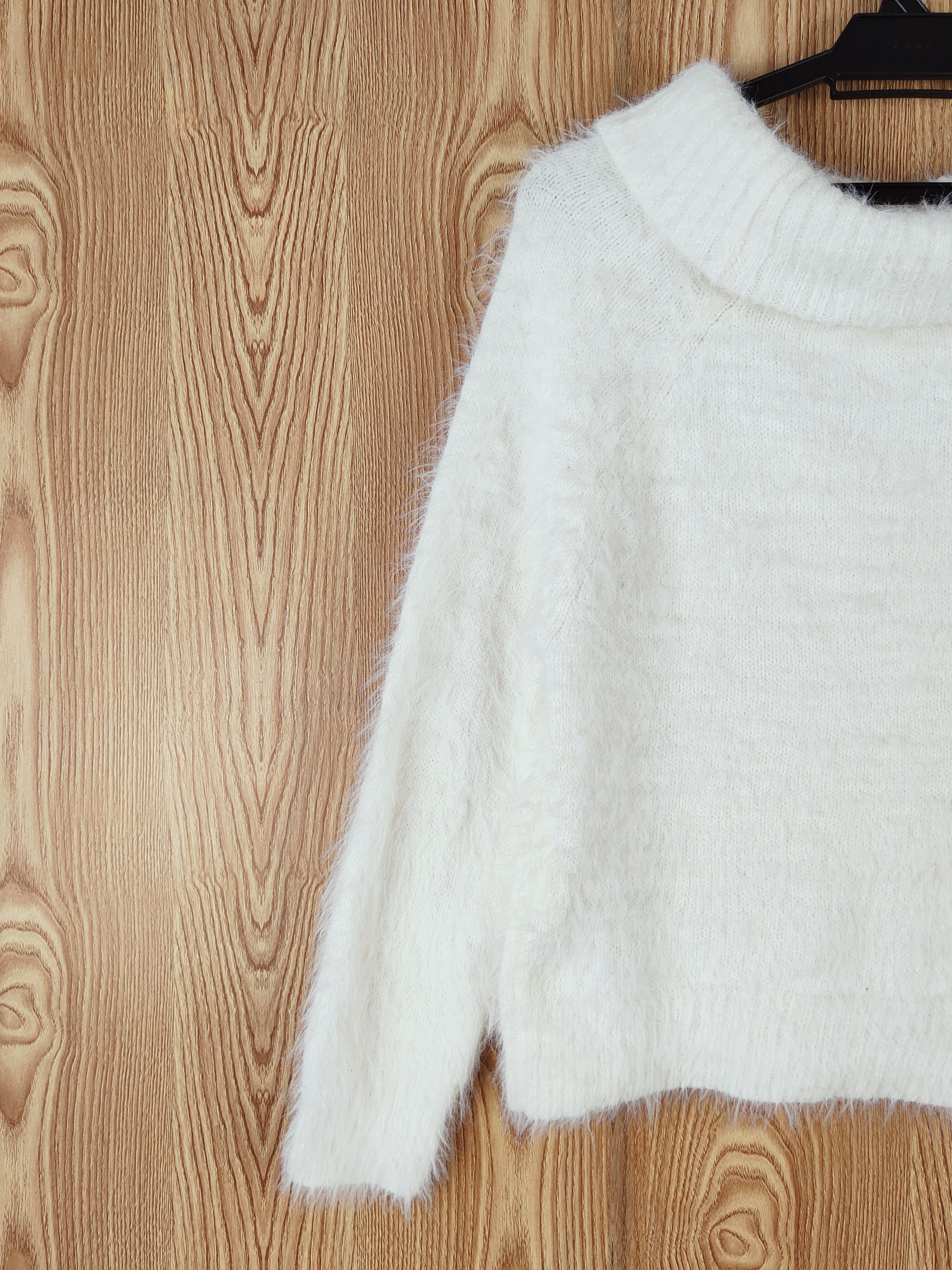 Japanese Brand × Vintage Vintage 💥 Khalita White Fur Mohair Knitwear Size M / US 6-8 / IT 42-44 - 8 Thumbnail