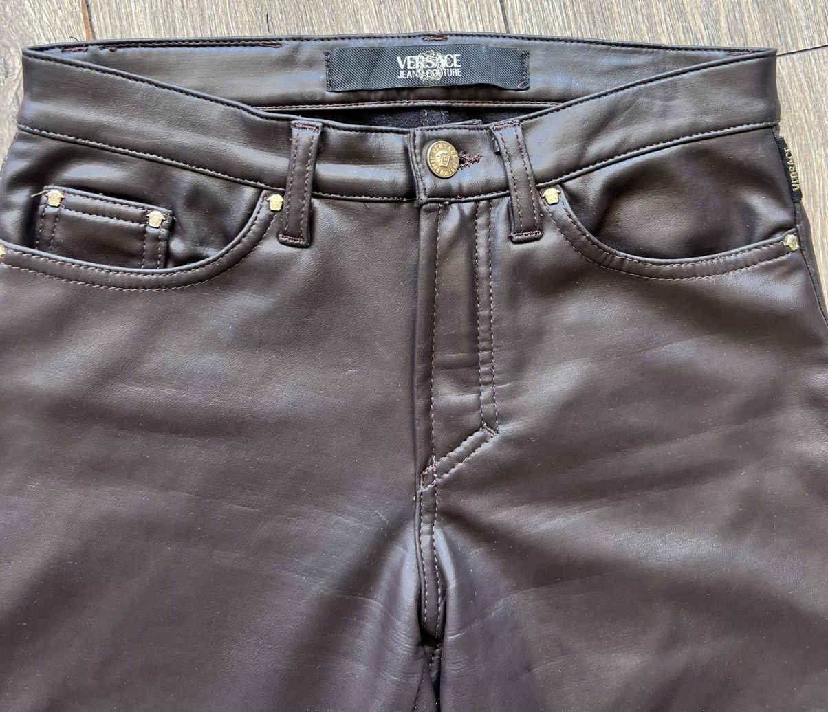 Versace Versace leather warm leggings Size 27" / US 4 / IT 40 - 3 Thumbnail