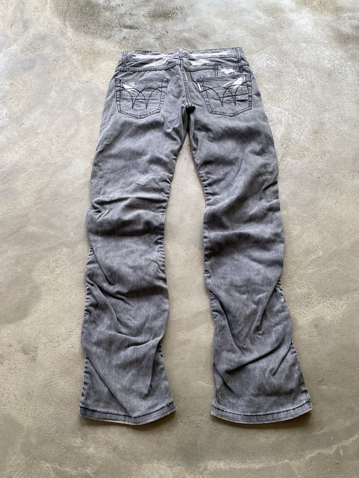If Six Was Nine × Japanese Brand Vintage Tough Ruched Jeans Size US 31 - 2 Thumbnail