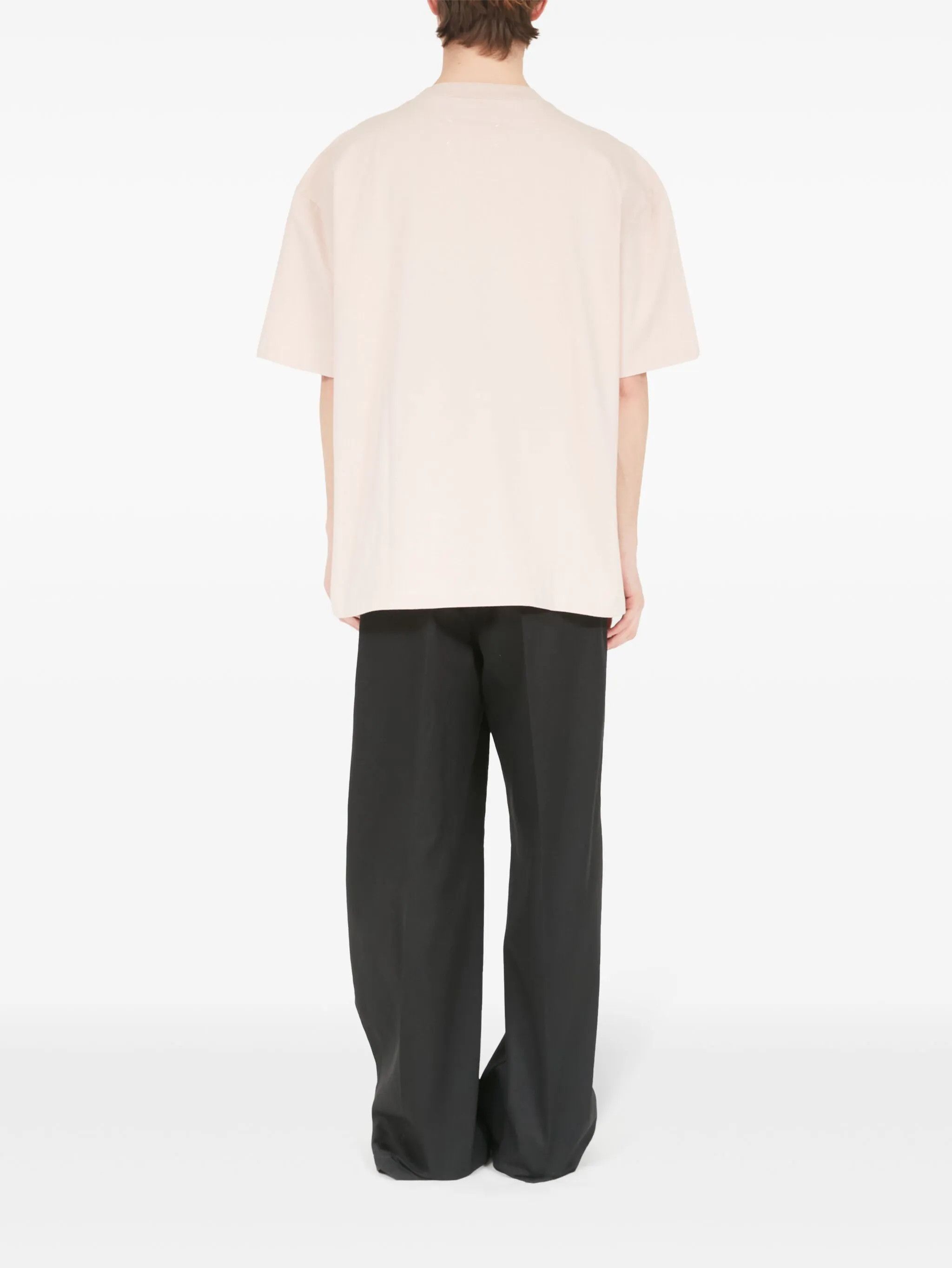 Maison Margiela o1w1db11225 Logo-embroidered Cotton T-Shirt in Light Pink Size US XL / EU 56 / 4 - 4 Thumbnail
