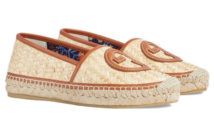 Gucci o1s1wg110225 Women's Interlocking G Espadrille Brown & Beige Size US 7.5 / IT 37.5 - 2 Thumbnail