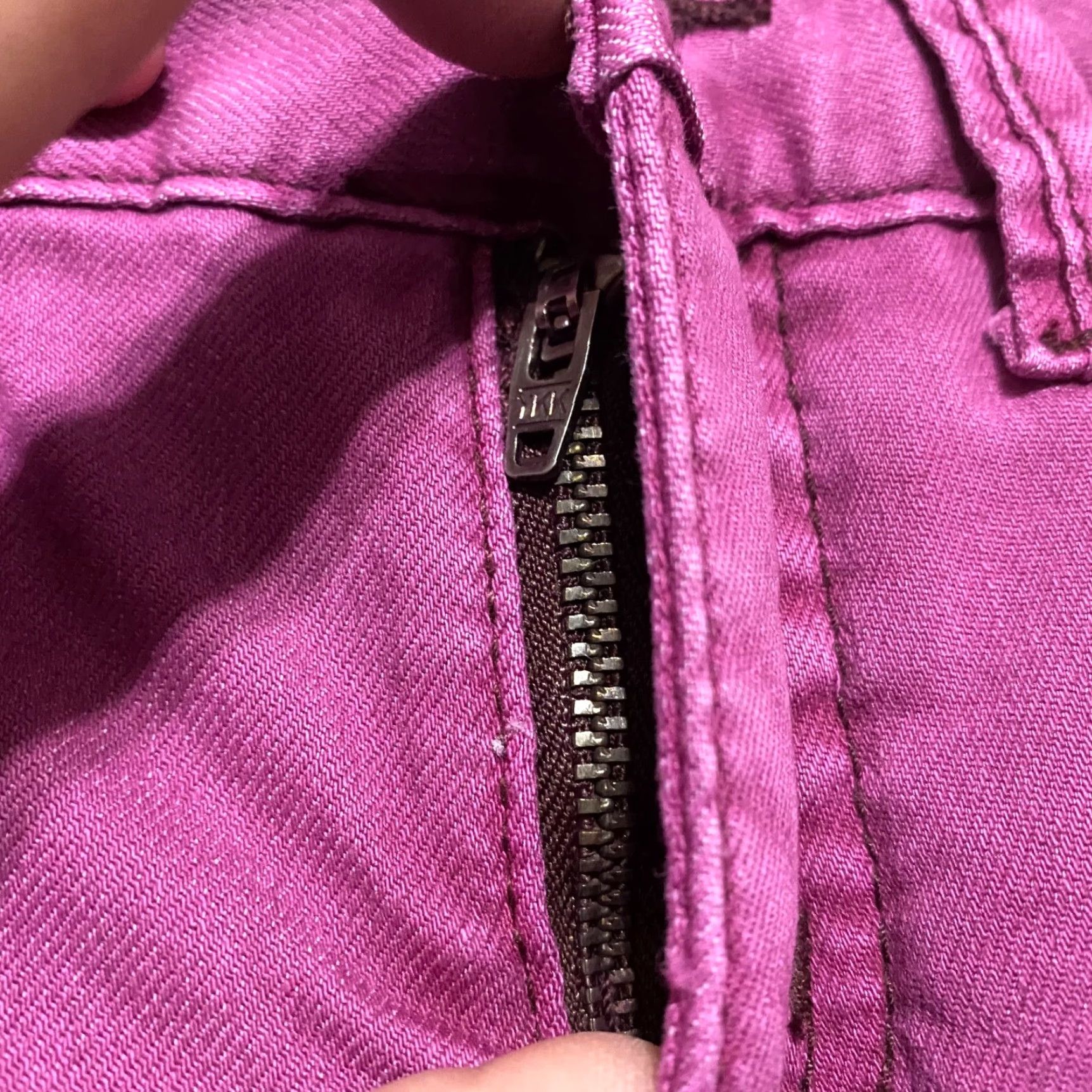 Free People Free People Womens Jeans 29 Pink Denim Slim Straight Mid Rise Dark Wash Size 24" / US 00 / IT 34 - 7 Thumbnail