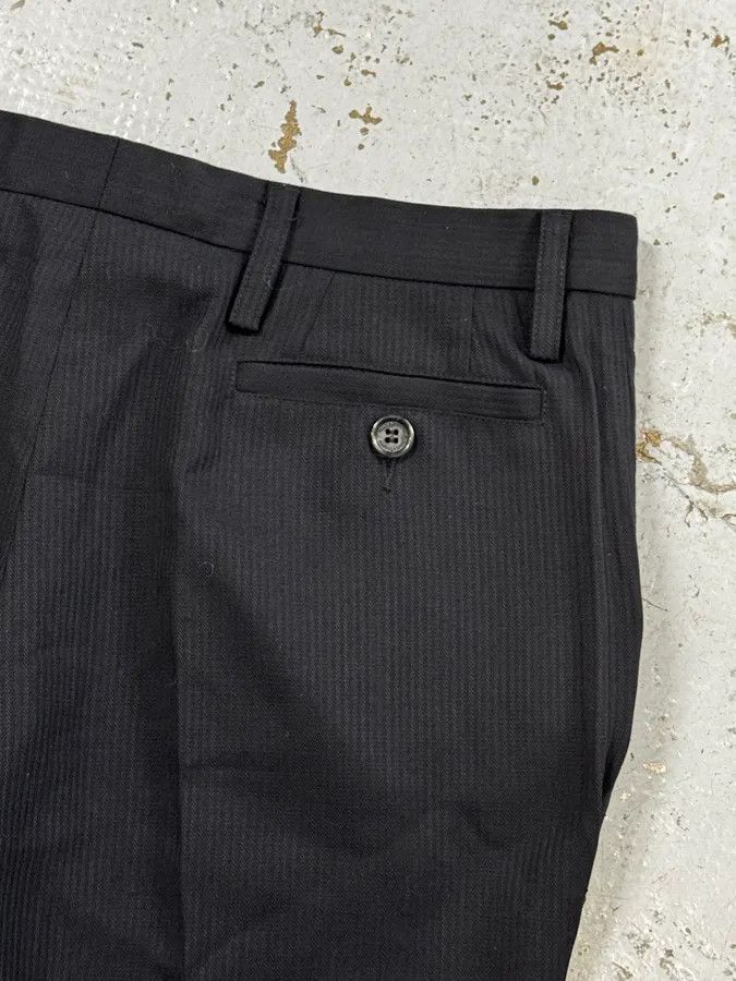 Dolce & Gabbana 2000s Dolce & Gabbana Black Classy Striped Pants Size US 32 / EU 48 - 9 Thumbnail