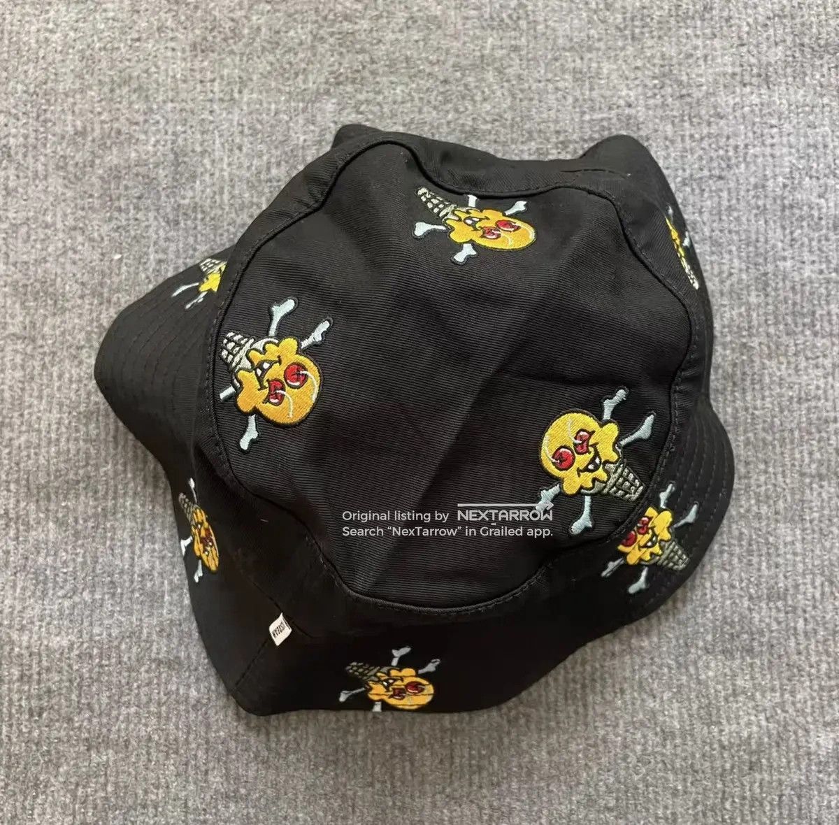 Bbc Icecream Small Devil Embroidered Bucket Hat in Black, Men's — image 2 of 4
