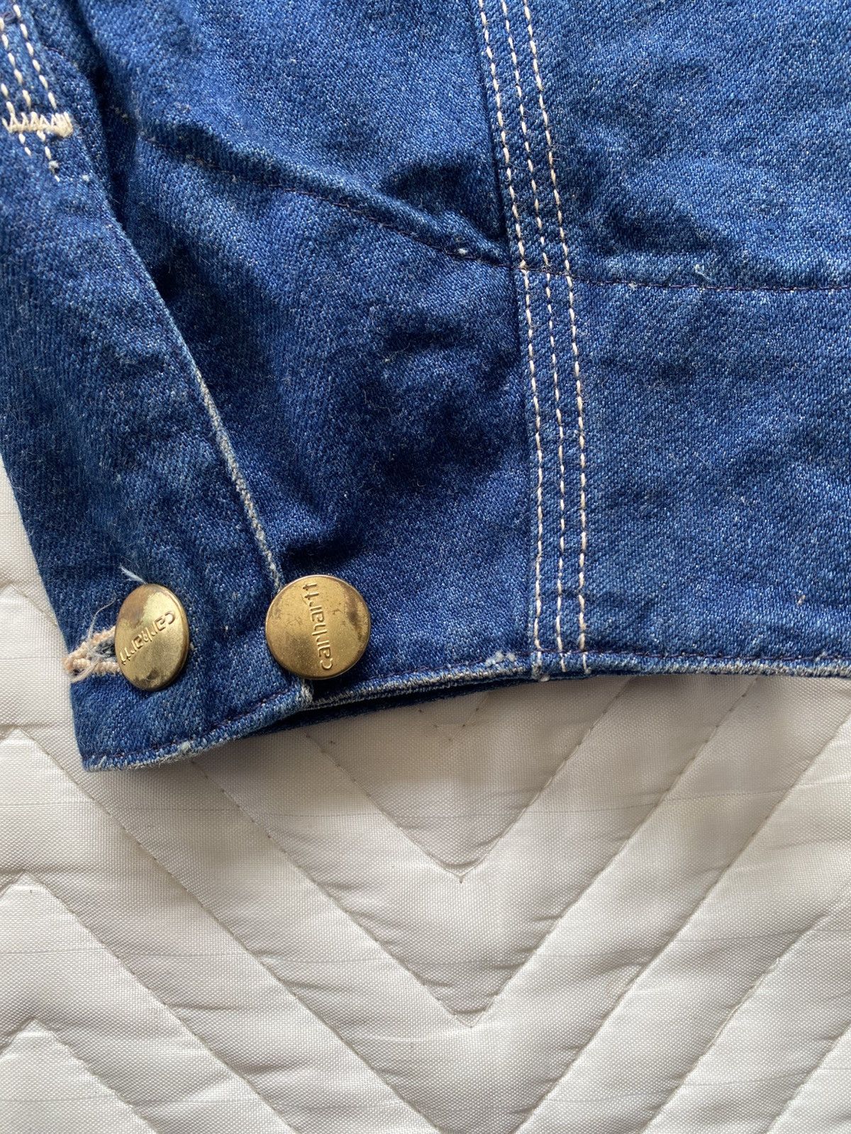 Carhartt 🔨 Vintage 80s/90s Carhartt Denim Chore Jacket - Made in USA Size US L / EU 52-54 / 3 - 7 Thumbnail