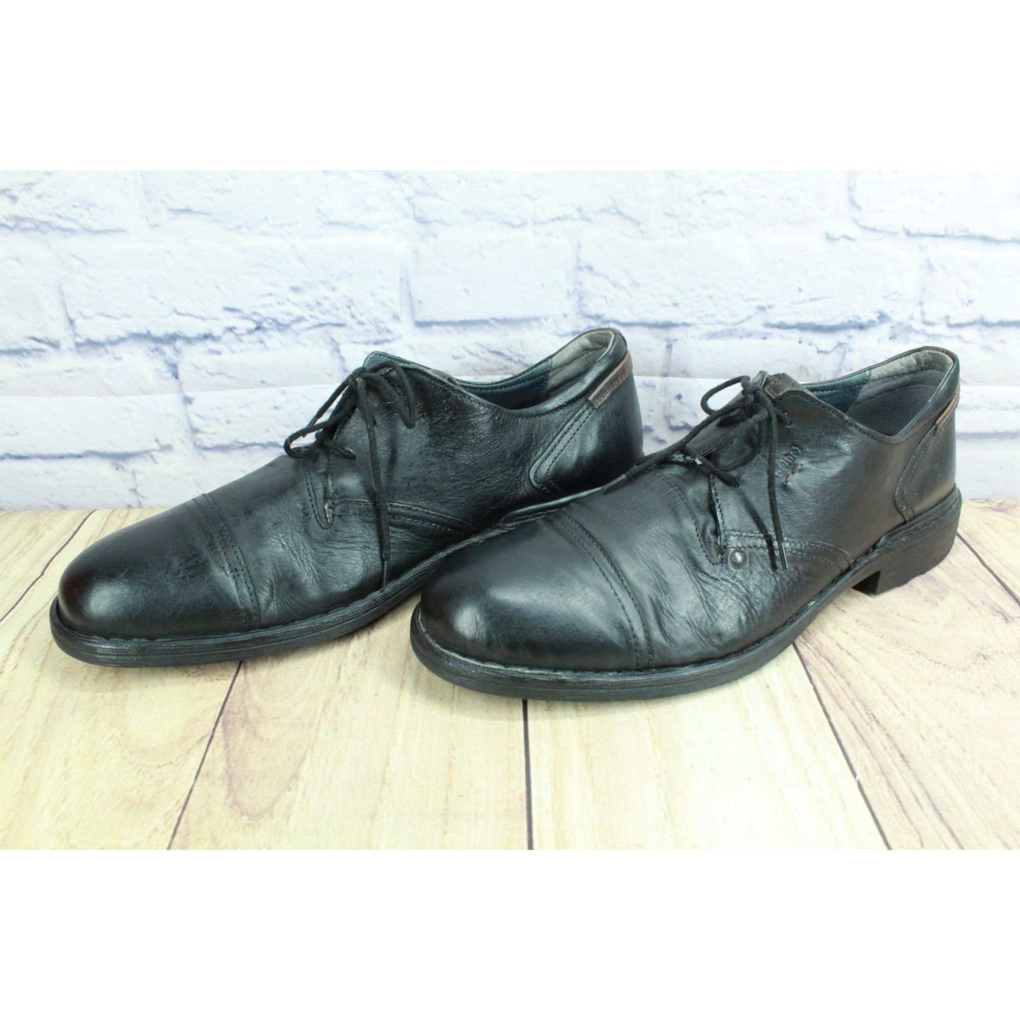 JOSEF SEIBAL Josef Seibel Jordan 03 Black Leather Oxfords Men's Size 13 Size US 13 / EU 46 - 2 Thumbnail