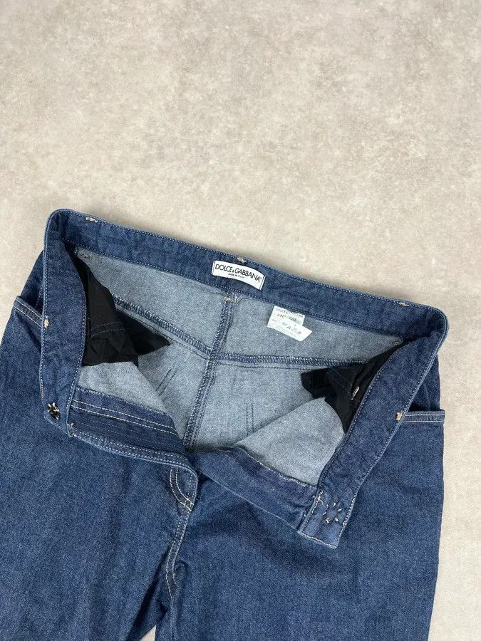 Dolce & Gabbana 2000s Dolce & Gabbana Navy Studded Jeans Size 26" / US 2 / IT 38 - 10 Thumbnail