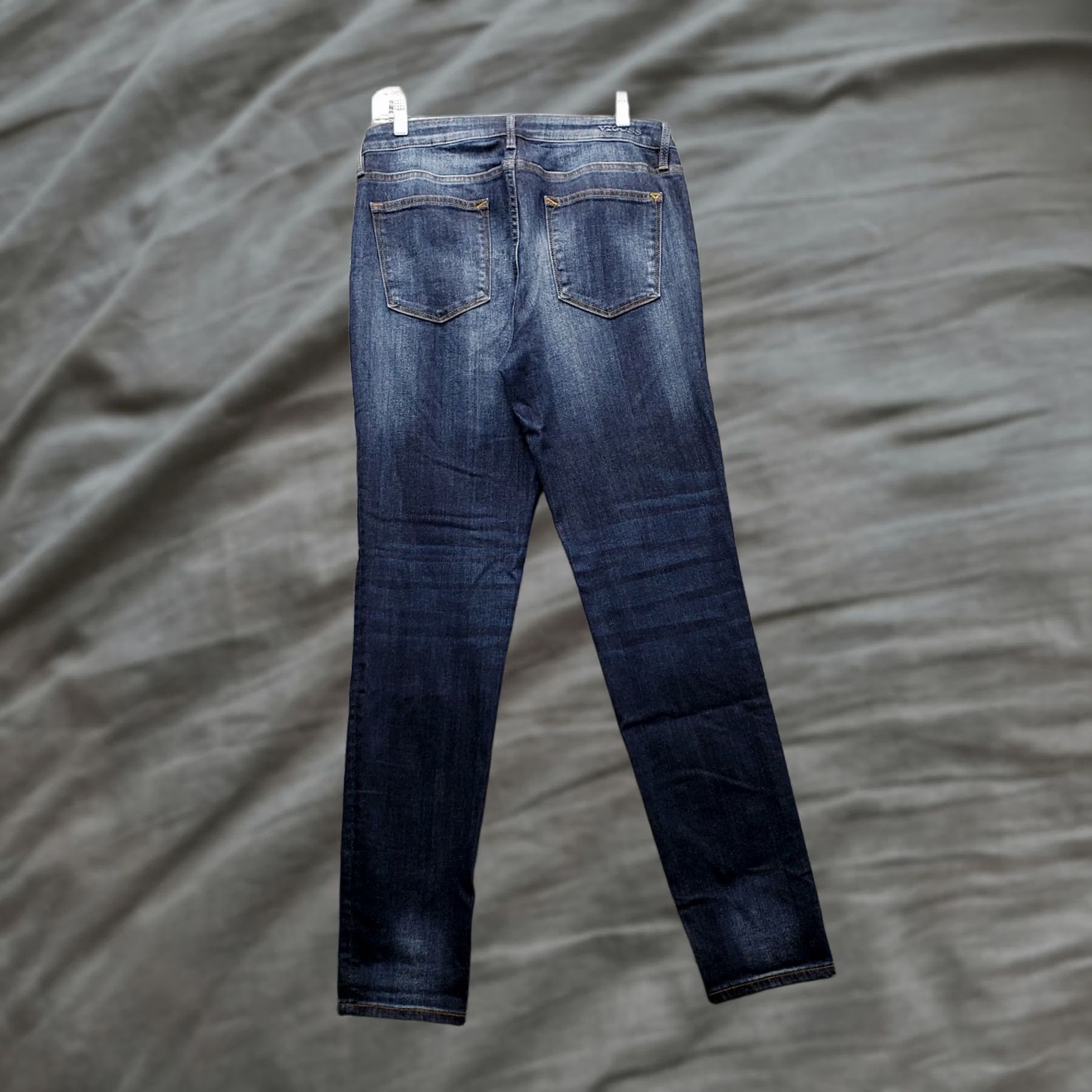 Vintage VIGOSS Jagger Skinny Jeans Womens 31 Blue Denim Stretch Distressed Whiskered Jeans Size 24" / US 00 / IT 34 - 1 Thumbnail