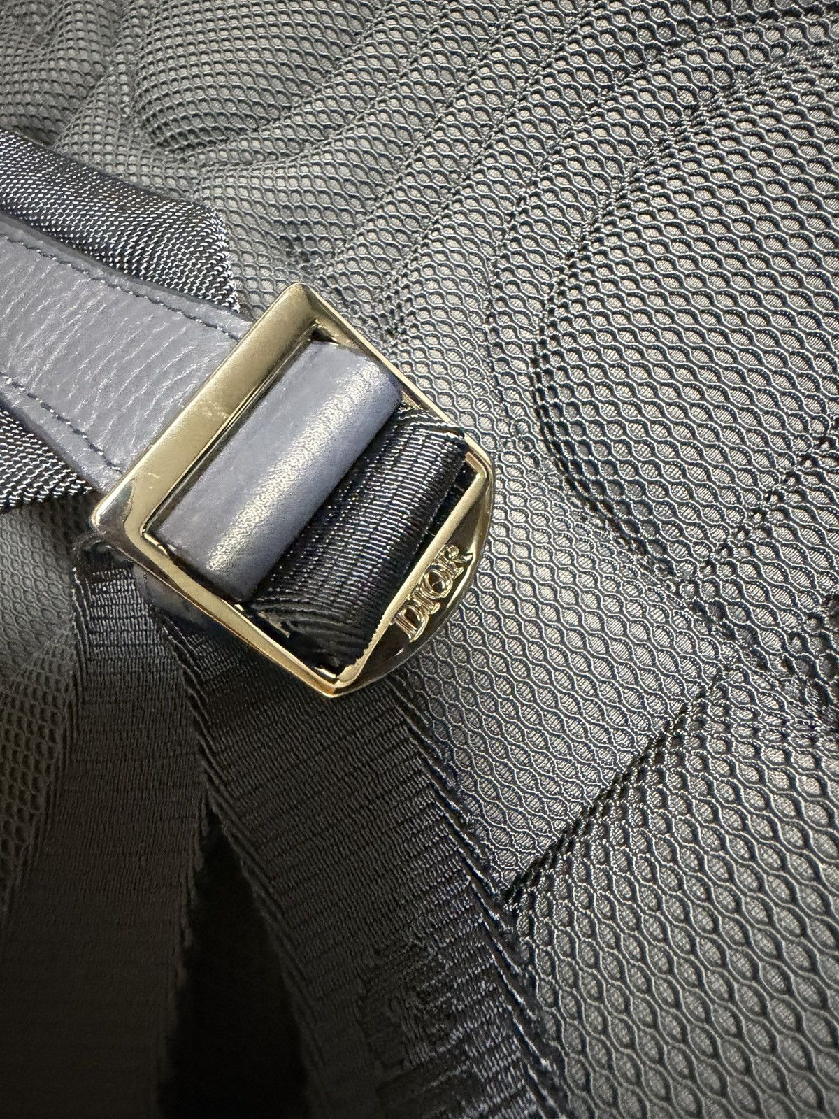 Dior Dior Rider 2.0 Backpack Navy Blue Gravity Stencil Leather Size ONE SIZE - 7 Thumbnail