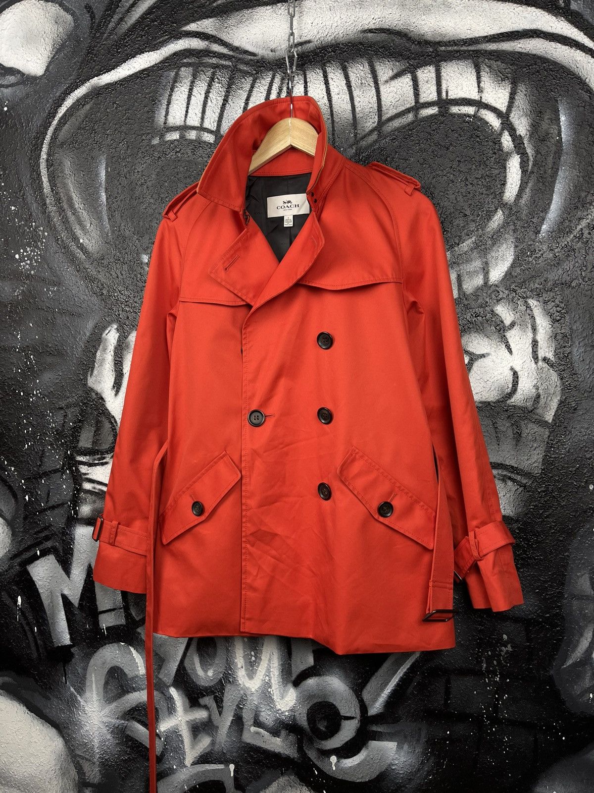 Coach Coach New York Red Orange Short Length Trench Coat Woman’s Size S / US 4 / IT 40 - 9 Thumbnail