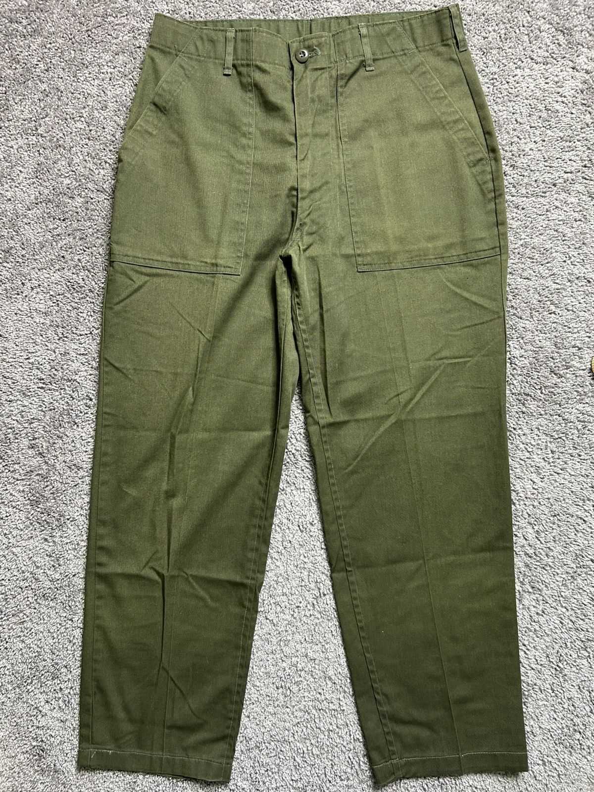 Other Vintage 70s Military OG 507 Pants Distressed Repaired Size US 31 - 1 Thumbnail
