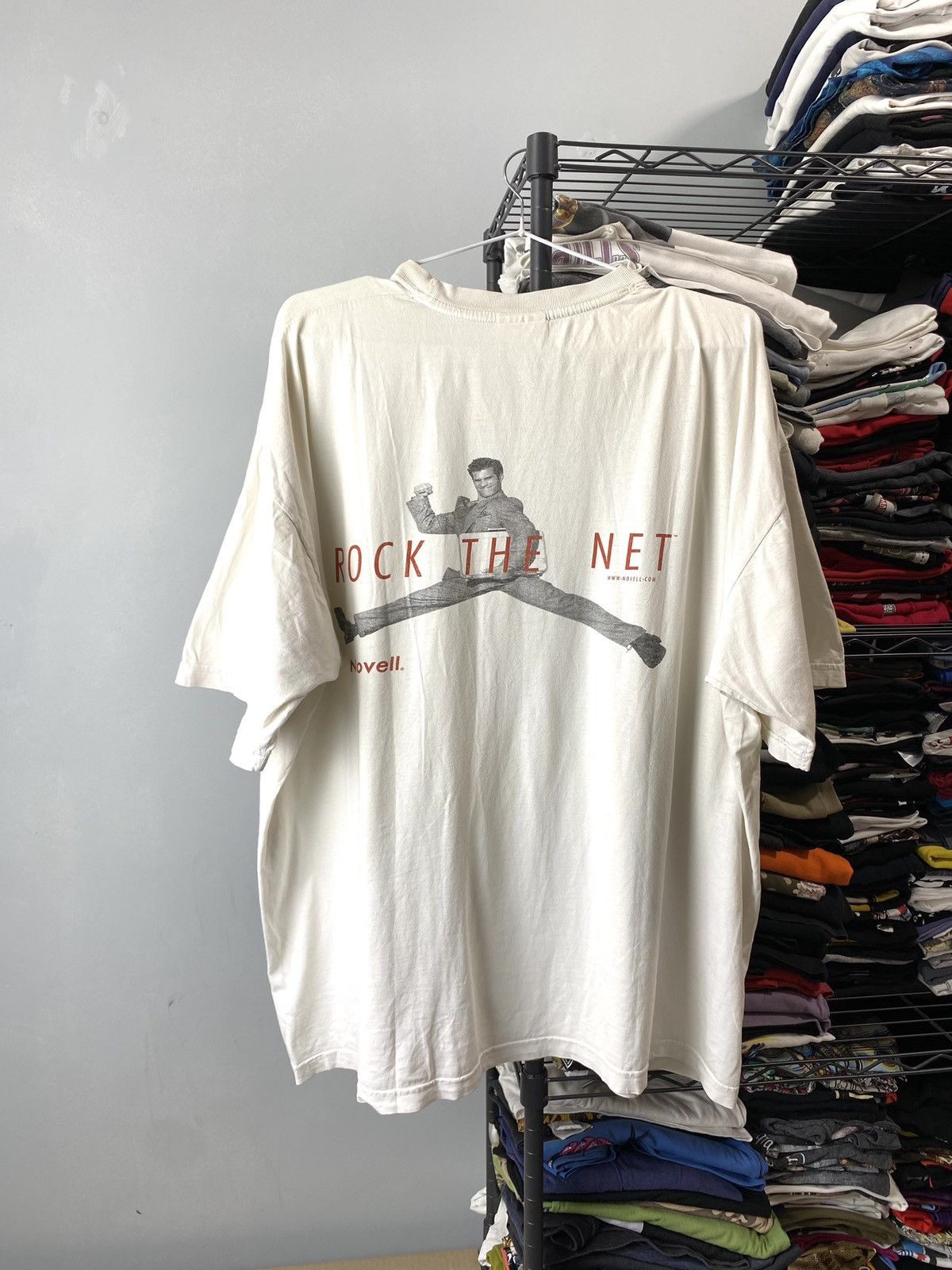 Vintage Vintage 1990’s Rock The Net Novell Band T Shirt Size US XL / EU 56 / 4 - 1 Thumbnail