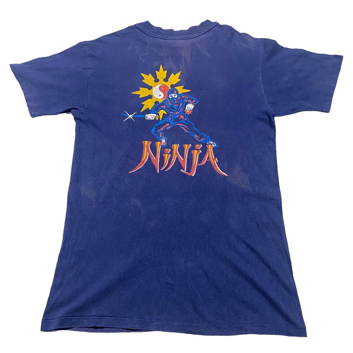 Vintage Vintage Ninja Shirt Sunfaded Size US M / EU 48-50 / 2 - 1 Thumbnail