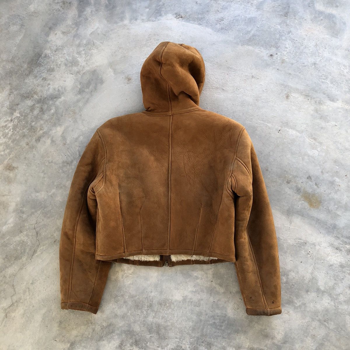ABAHOUSE ABAHOUSE Devinette Shearling Hooded Fur Crop Leather Jacket Size M / US 6-8 / IT 42-44 - 3 Thumbnail