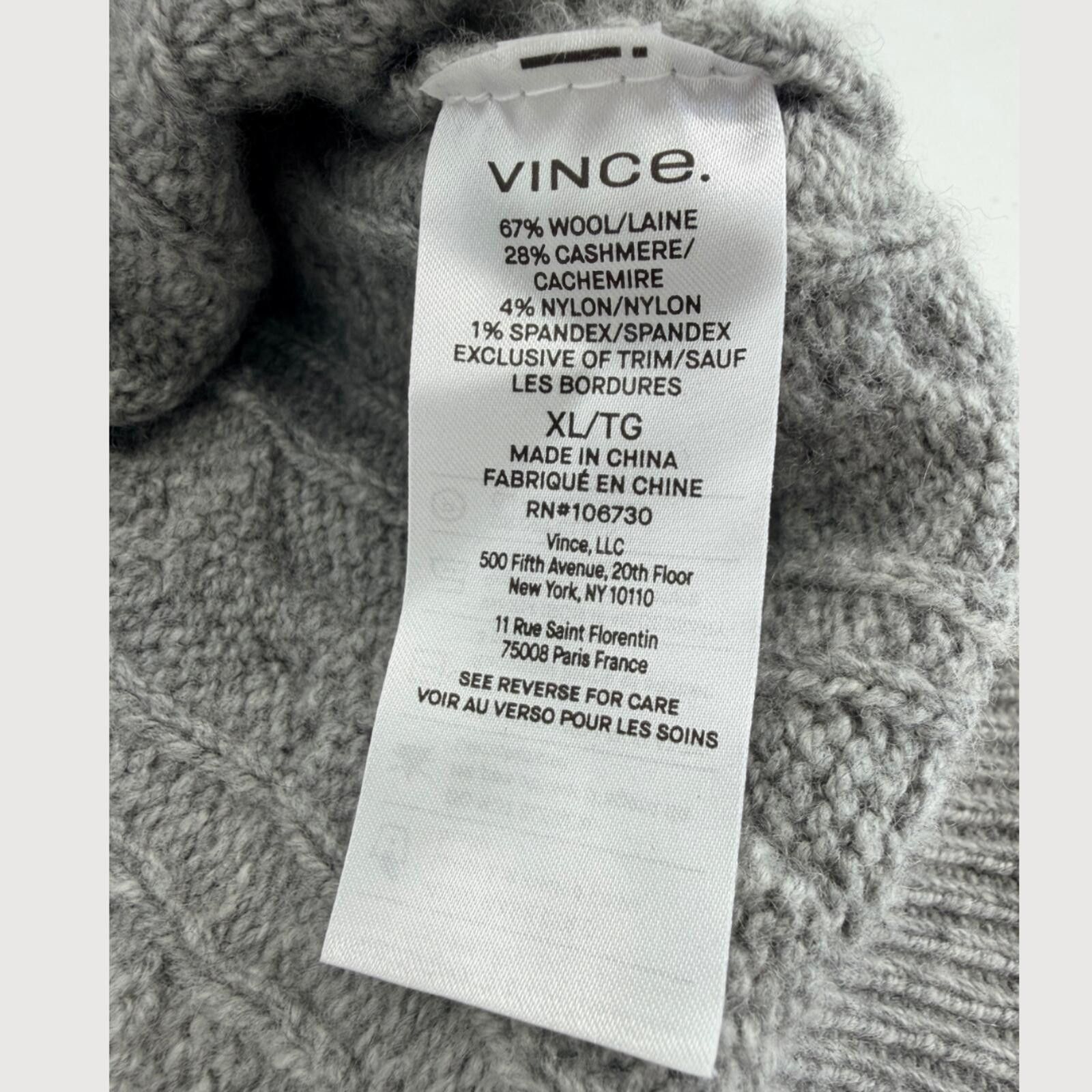 Vince Vince Cashmere Wool Cable Knit Button Vest XL Size XL / US 12-14 / IT 48-50 - 5 Thumbnail