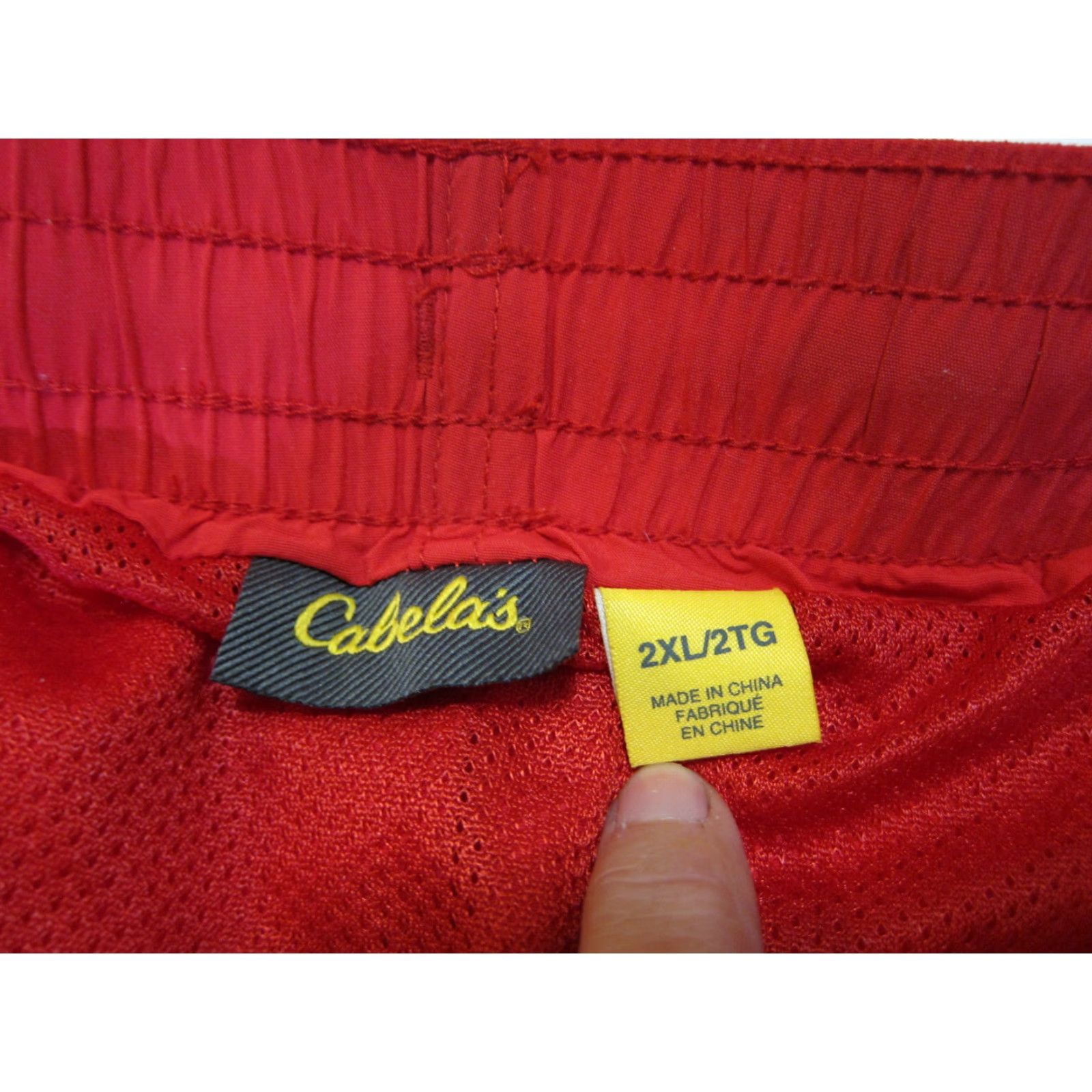 Vintage Cabela's Red 100% Nylon Lined Swim Surf Beach Board Shorts Men 2XL/2TG Size US 39 - 3 Thumbnail