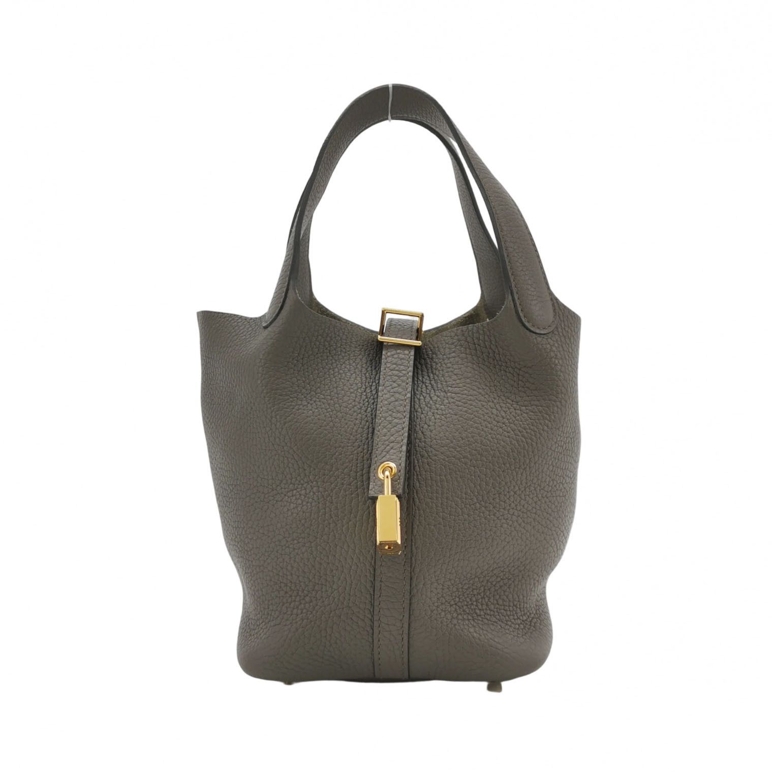 Hermes Hermes Picotin 18 Clemence Leather Etoupe Size 18 Size ONE SIZE - 1 Thumbnail