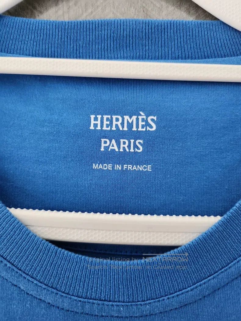 Hermes Hermes Blue women's dress with horse hoof letter logo Size XXS / US 00 / IT 34 - 3 Thumbnail