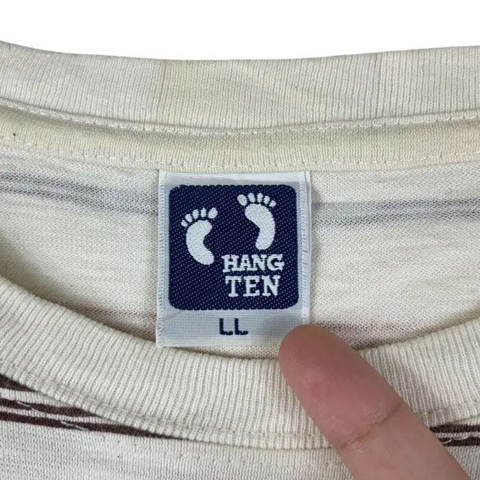 Hang Ten Vintage HANG TEN HAWAII Surf Brown Striped Tee Shirt Size US XL / EU 56 / 4 - 5 Thumbnail