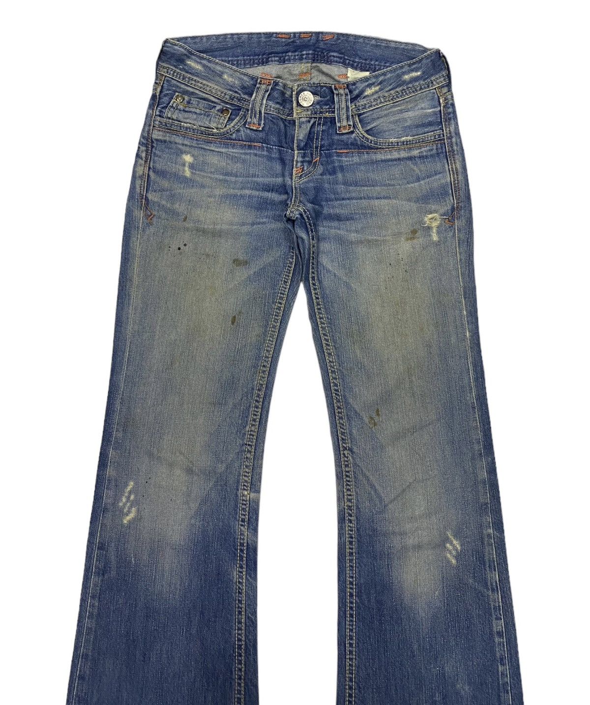 Hysteric Glamour × Japanese Brand FLARED🔥DOUBLE BURGER DISTRESSED DENIM JEANS Size 28" / US 6 / IT 42 - 6 Thumbnail