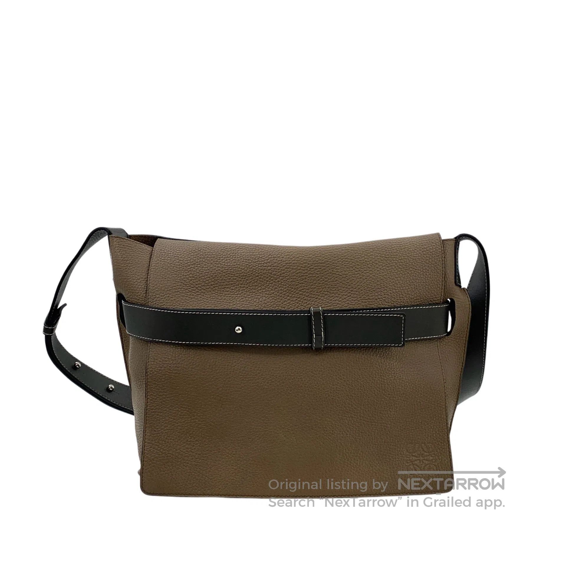 Loewe Loewe Brown logo embossed postman bag crossbody bag| Size ONE SIZE - 1 Thumbnail