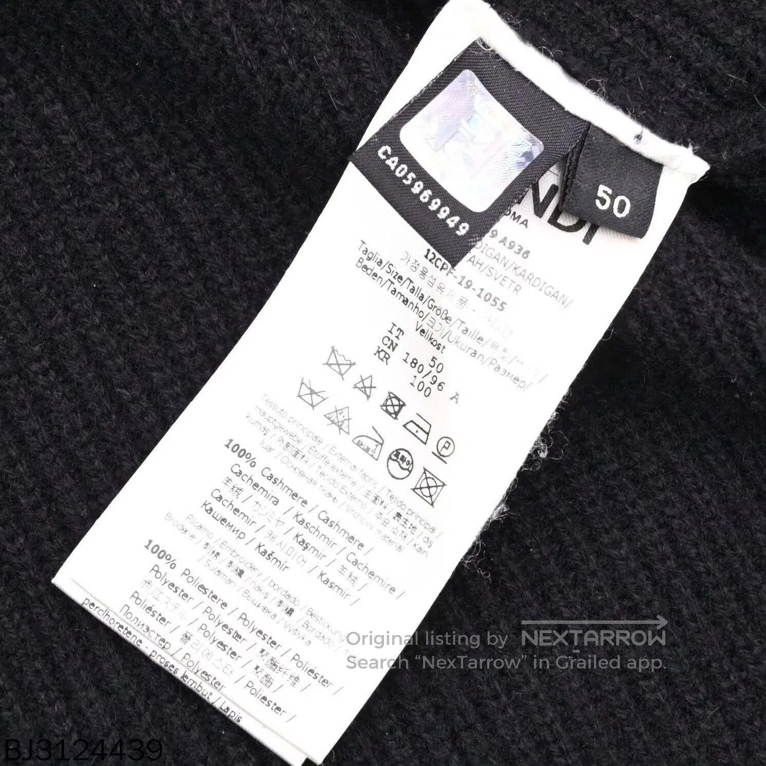 Fendi fendi v-neck knitted cardigan coat size 50. Size US M / EU 48-50 / 2 - 4 Thumbnail