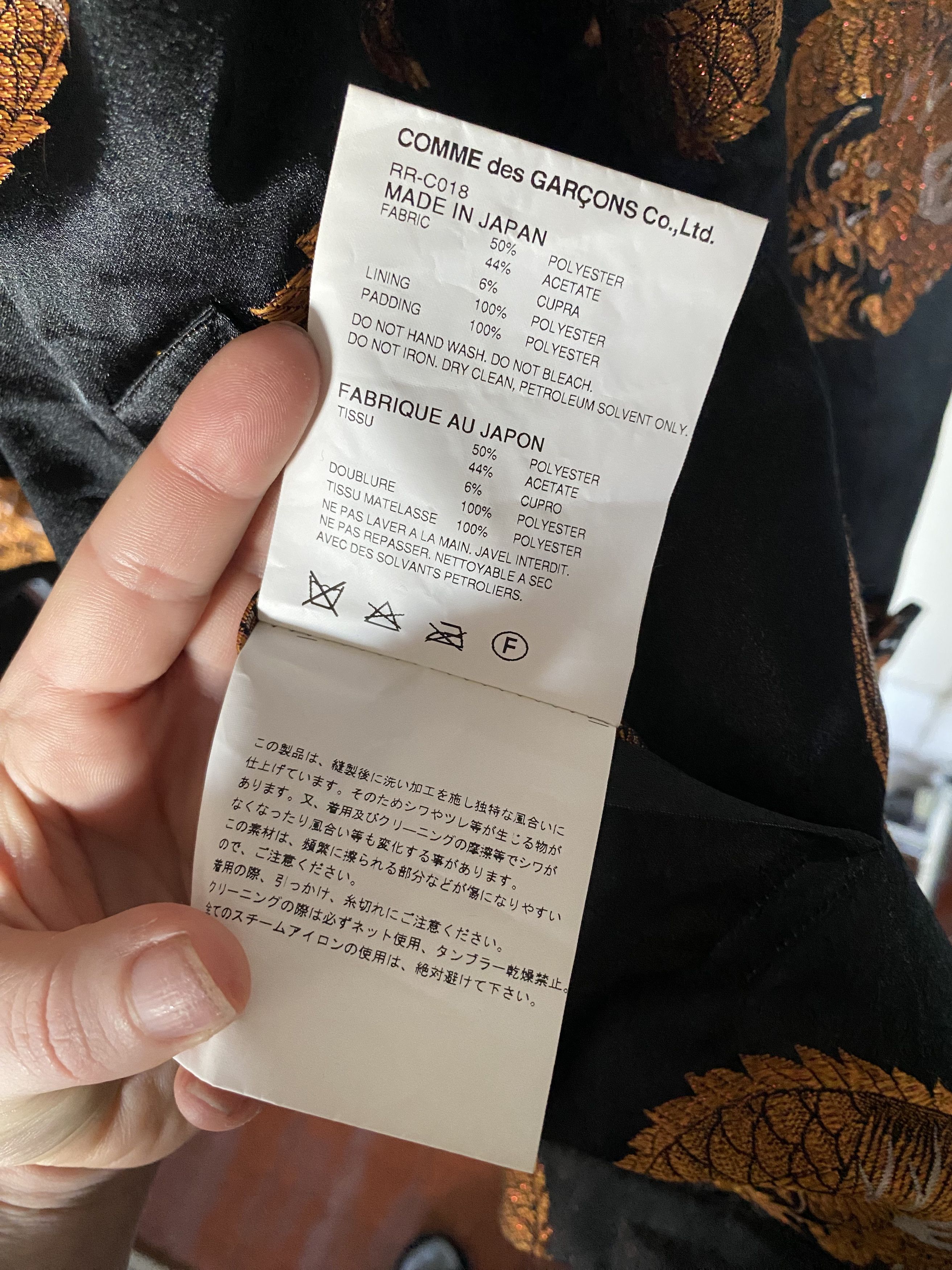 Comme des Garcons RARE Comme Des Garcons Dragon Brocade Quilted Tent Jacket Size US M / EU 48-50 / 2 - 4 Thumbnail