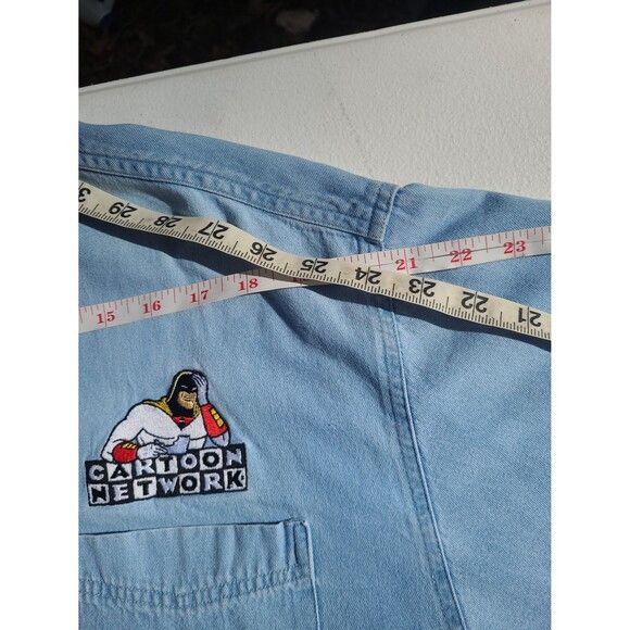 Cartoon Network Vtg Space Ghost Cartoon Network Denim button up shirt Size US XL / EU 56 / 4 - 9 Thumbnail