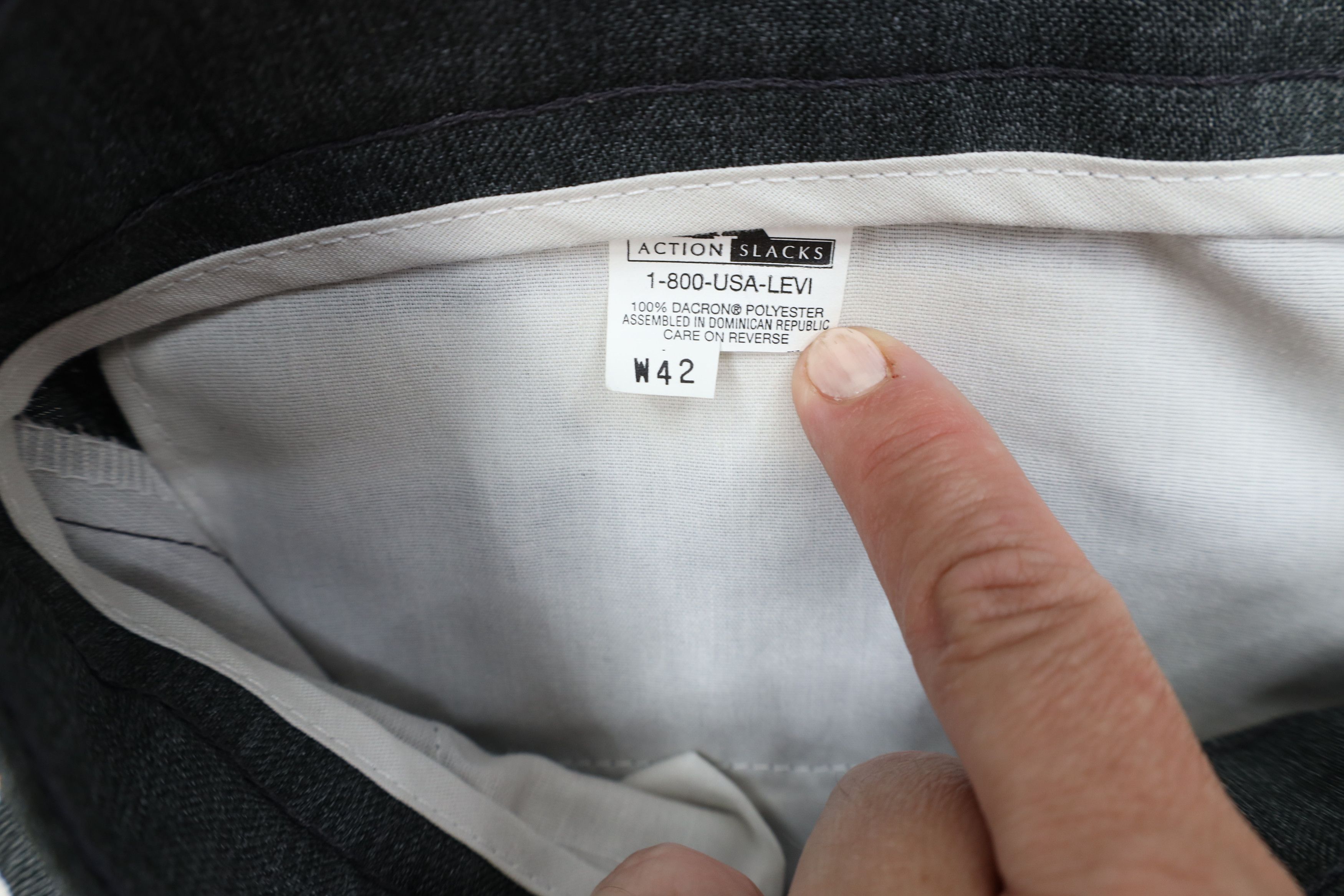 Levi's Vintage 90s Levis Flared Wide Leg Chino Pants Heather Gray Size US 42 / EU 58 - 7 Thumbnail