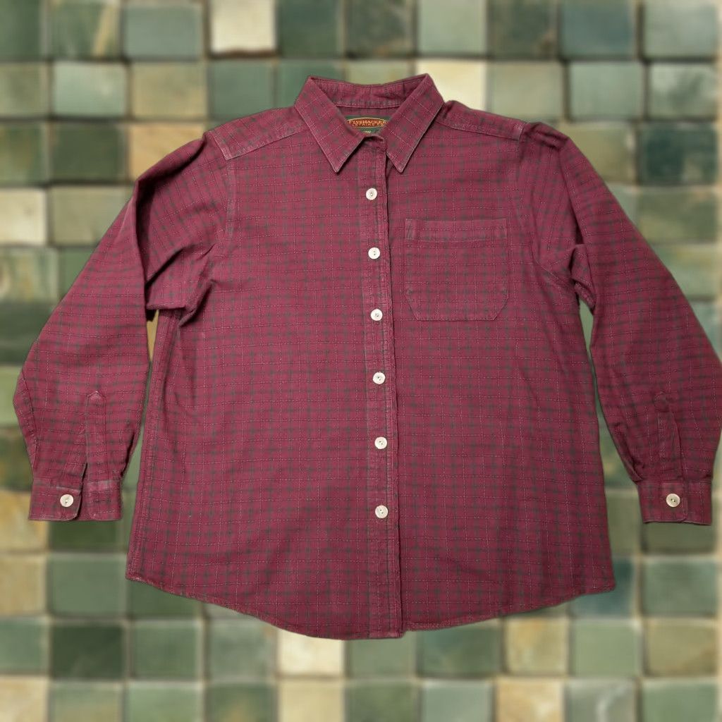 Vintage VINTAGE Flyshackers Clothing Co. Shirt Womens Large Burgundy Plaid Button Long Sleeve Size L / US 10 / IT 46 - 1 Thumbnail