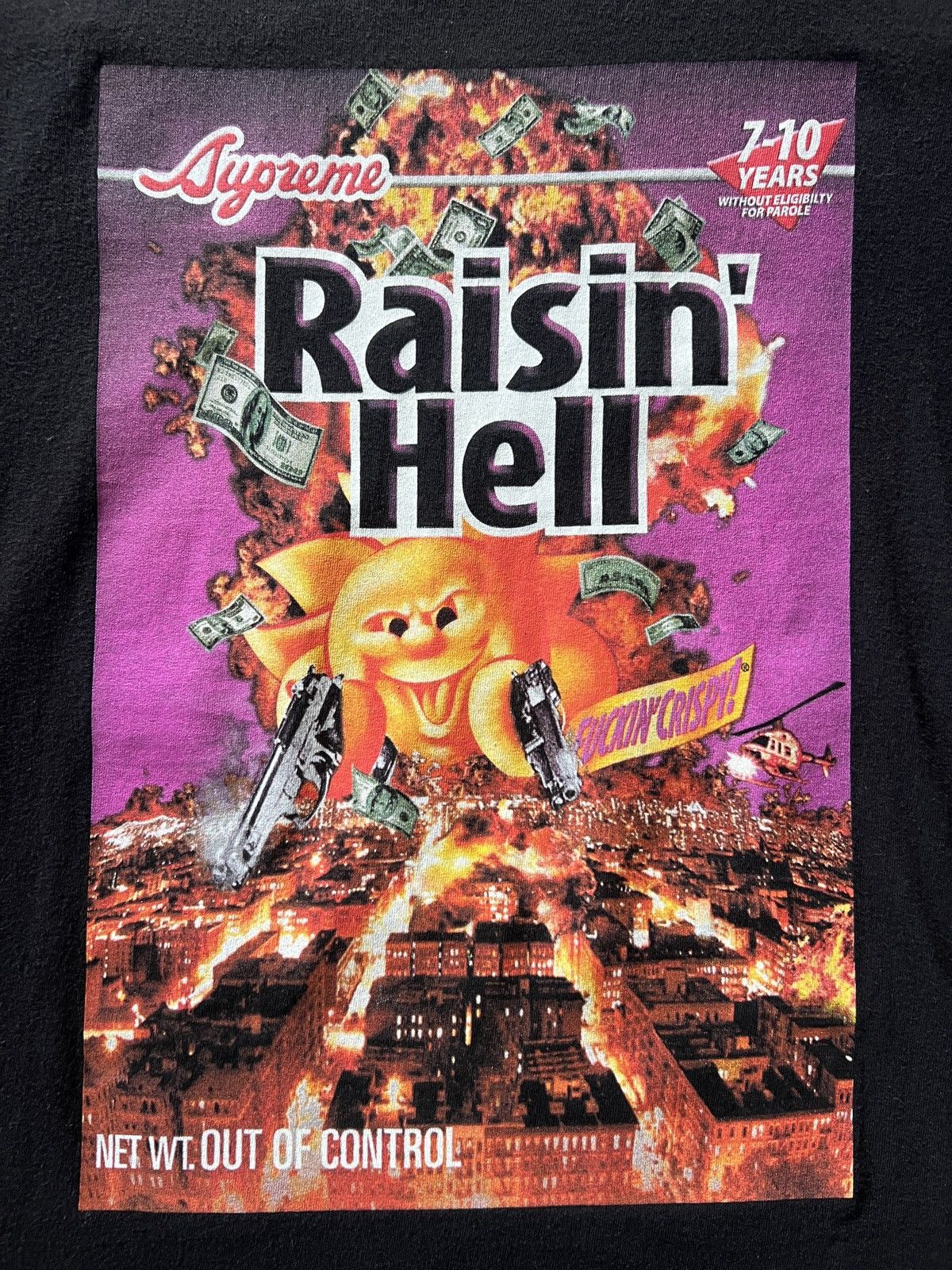 Supreme Supreme AW06 Black “Raisin Hell” Graphic Tee Size US L / EU 52-54 / 3 - 2 Thumbnail