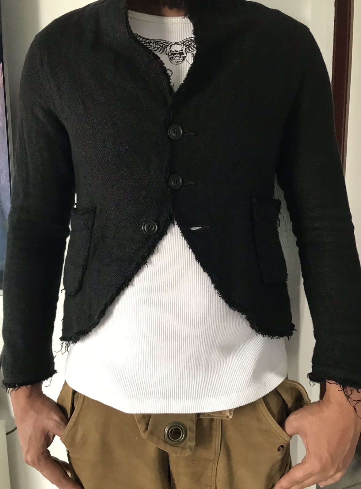 Kapital Kapital Black Wool Coat jacket Size US S / EU 44-46 / 1 - 1 Thumbnail
