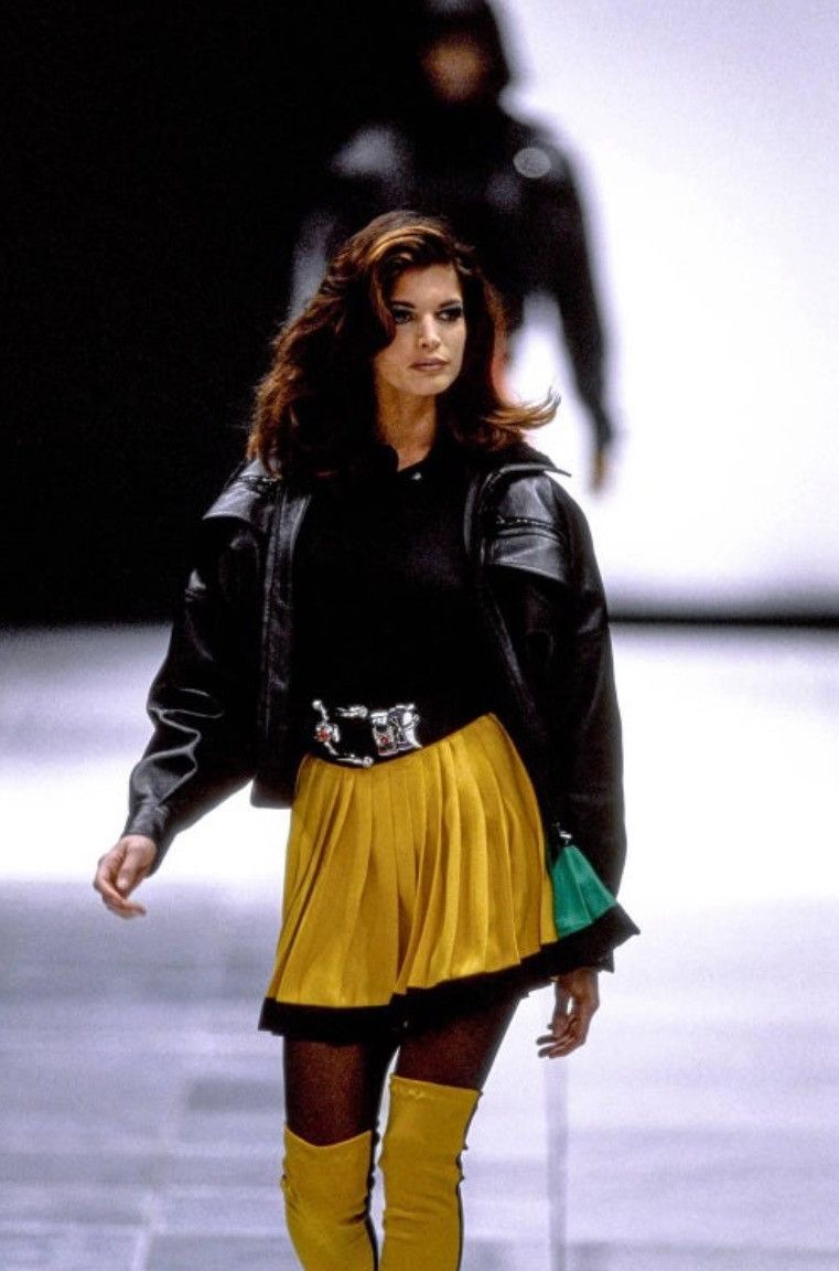 Versace Gianni Versace Couture AW 1991 Multicolour Pleated Skirt Size 29" - 3 Thumbnail