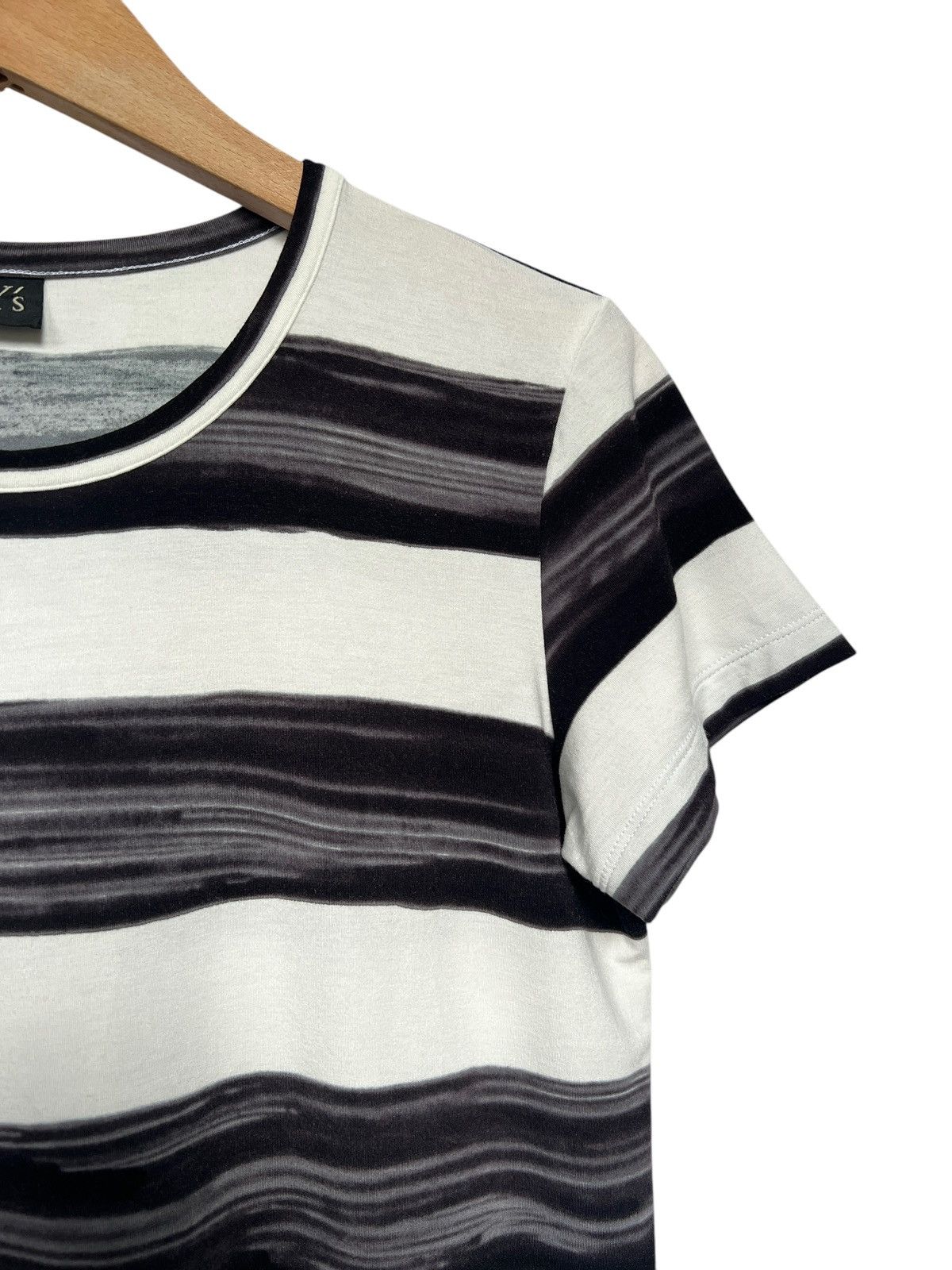 Yohji Yamamoto Y’s Yohji Yamamoto Brush Stripes Rayon Tshirt Size US XXS / EU 40 - 5 Thumbnail
