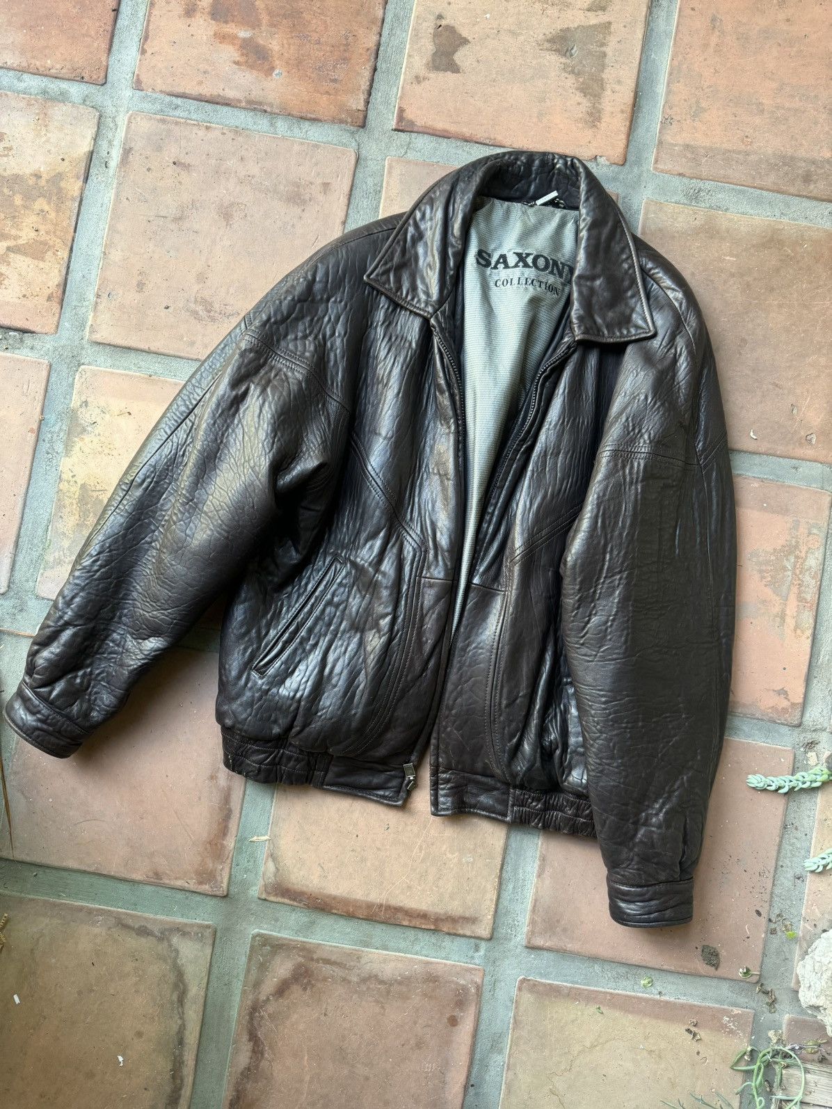 Other Vintage SAXONY COLLECTION Premium Soft Leather Jacket Size US XL / EU 56 / 4 - 1 Thumbnail