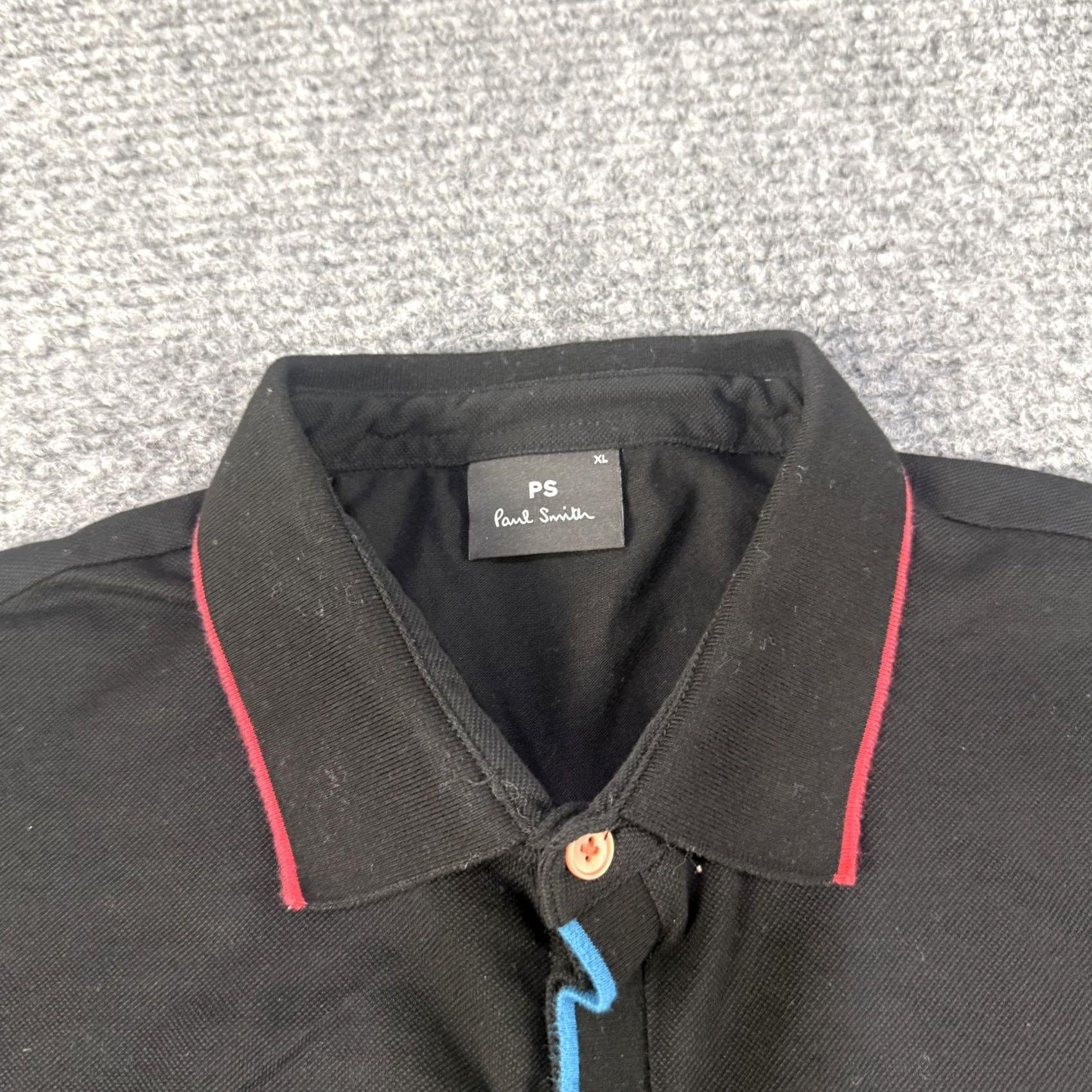 Vintage PS Paul Smith Shirt Mens XL Black Short Sleeve Polo Knit Cotton Collar Button Up Size US XL / EU 56 / 4 - 4 Thumbnail