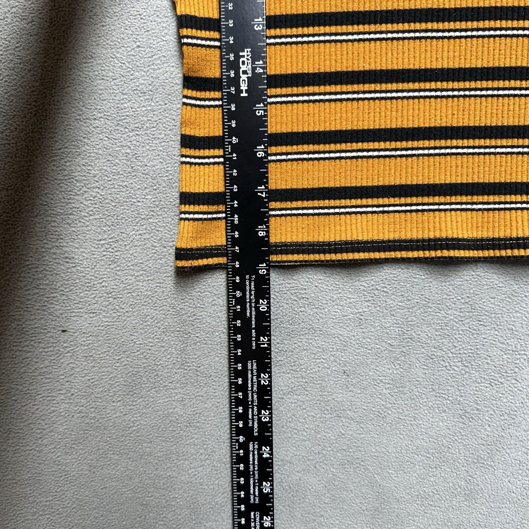 Zara Zara T-Shirt Womens Small Yellow Striped Cropped Knit Casual Short Sleeve Crew Neck Size S / US 4 / IT 40 - 6 Thumbnail