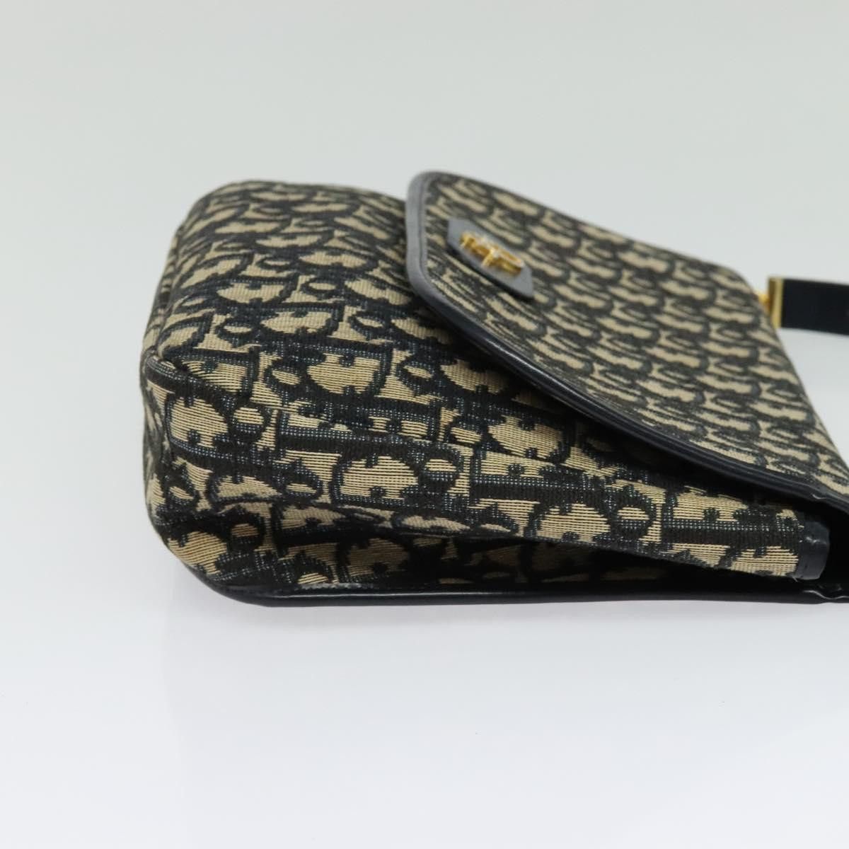 Dior DIOR Trotter Canvas Shoulder Bag Navy Gold Size ONE SIZE - 5 Thumbnail