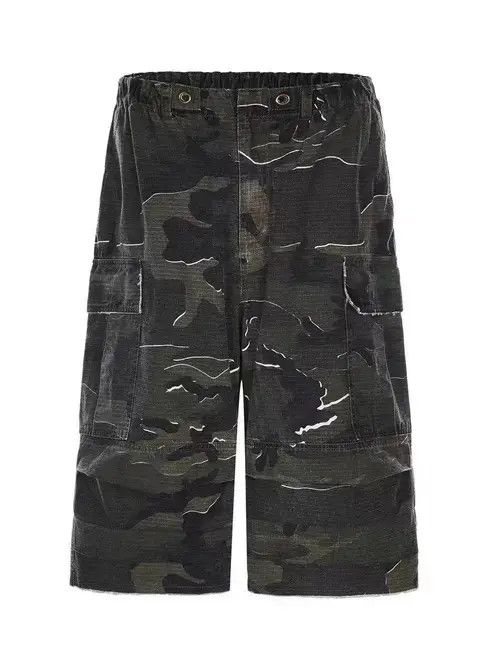 Other Camo Cargo Wide Leg Baggy Cargo Shorts Size US 33 - 4 Thumbnail