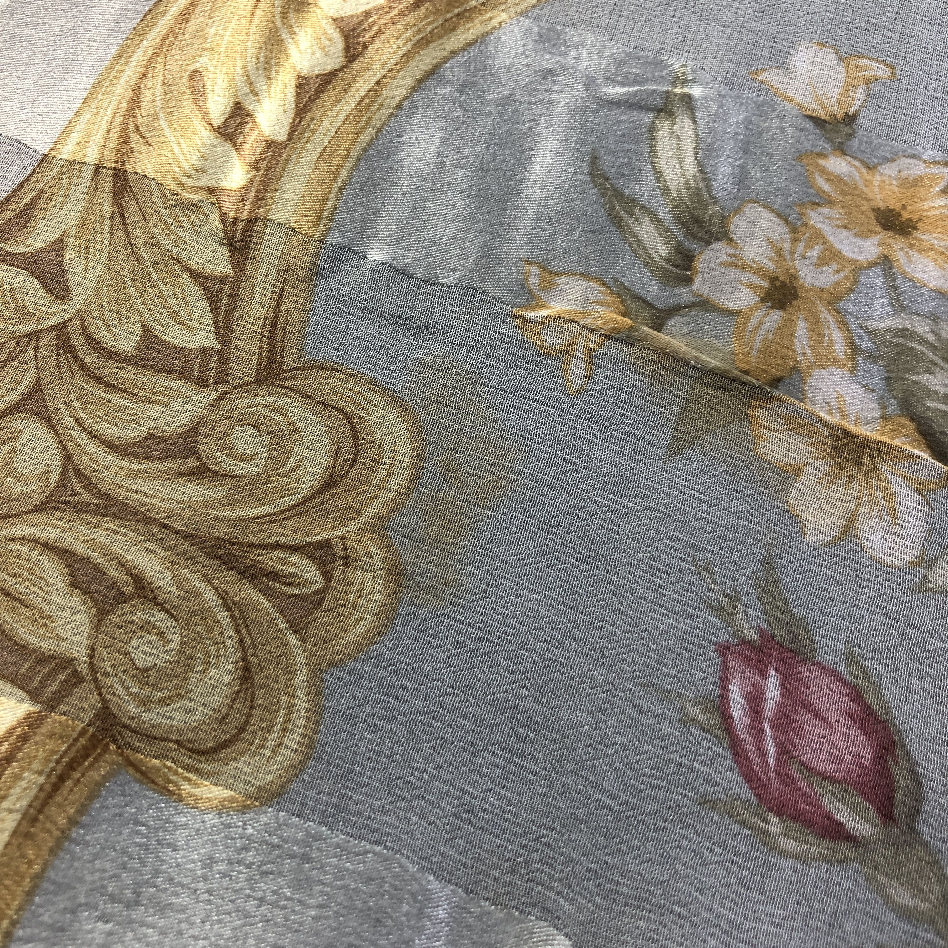 Japanese Brand Torrente Floral Luxury Silk Scarf M1030 Size ONE SIZE - 7 Thumbnail