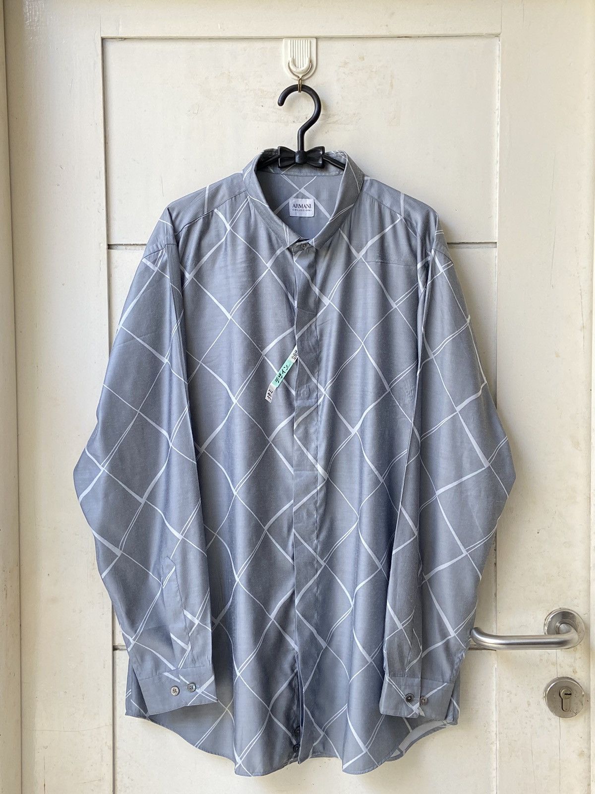 Armani Collezioni ARMANI COLLEZIONI Grey Shirt Size US XXL / EU 58 / 5 - 9 Thumbnail
