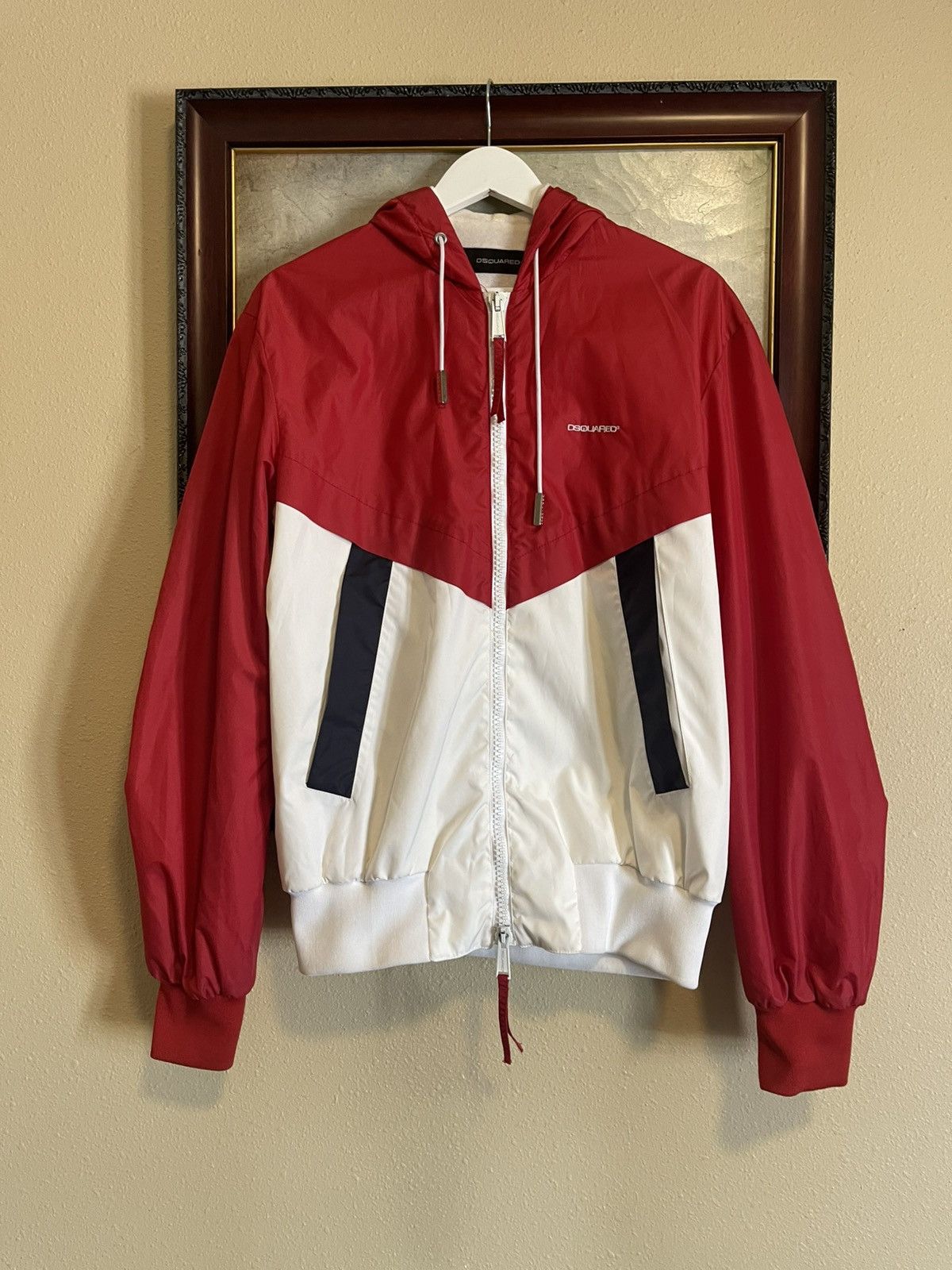 Dsquared2 DSquared2 Jacket Mens Size 48 Red Visit White Hooded Size US M / EU 48-50 / 2 - 1 Thumbnail