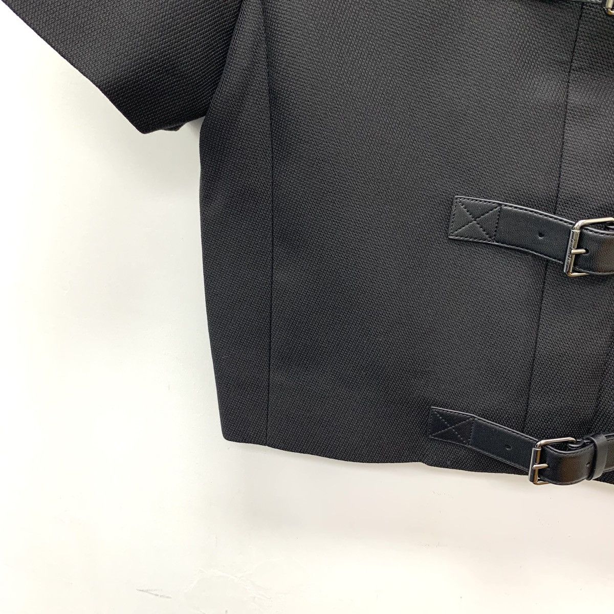 Dior Dior Black Leather Buckle Design Wool Short Sleeve Top K26WX Size M / US 6-8 / IT 42-44 - 4 Thumbnail